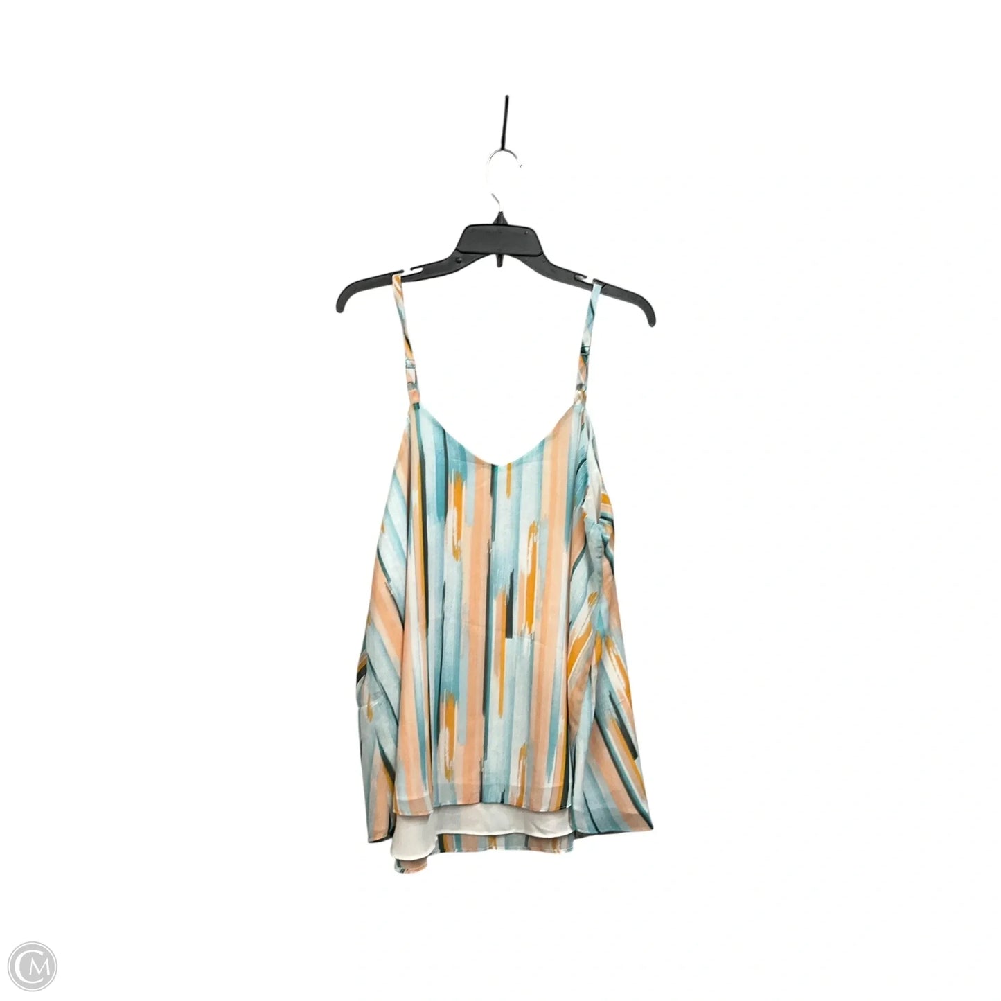 Top Sleeveless By Torrid In Green & Orange, Size: Xl
