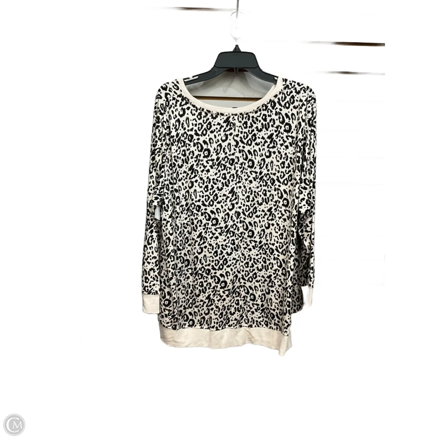 Top Long Sleeve By Jane And Delancey In Animal Print, Size: 1x