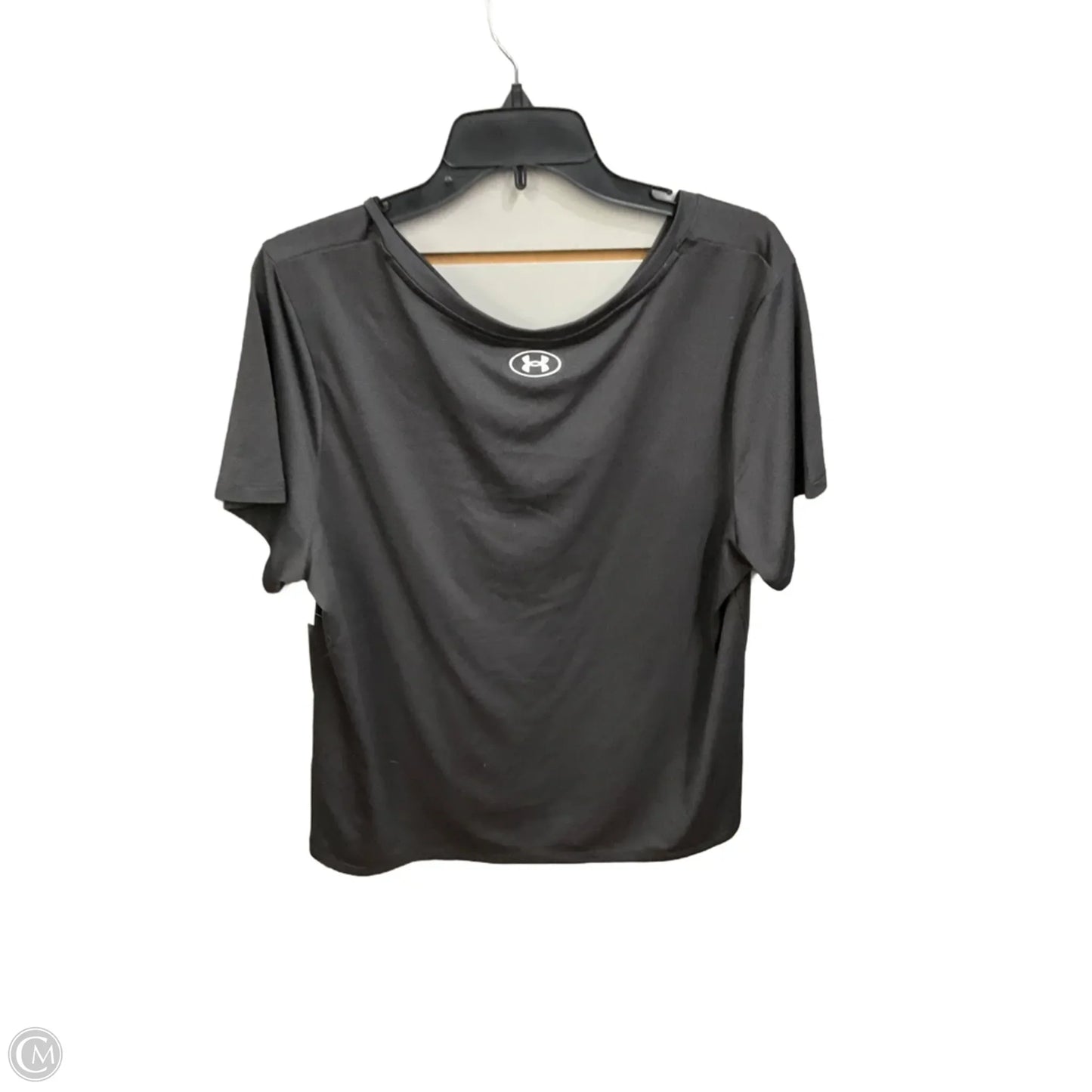 Athletic Top Short Sleeve By Under Armour In Grey, Size: 1x