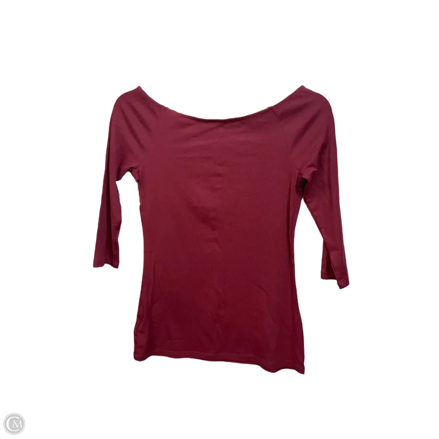 Top 3/4 Sleeve Basic By Old Navy In Maroon, Size: S