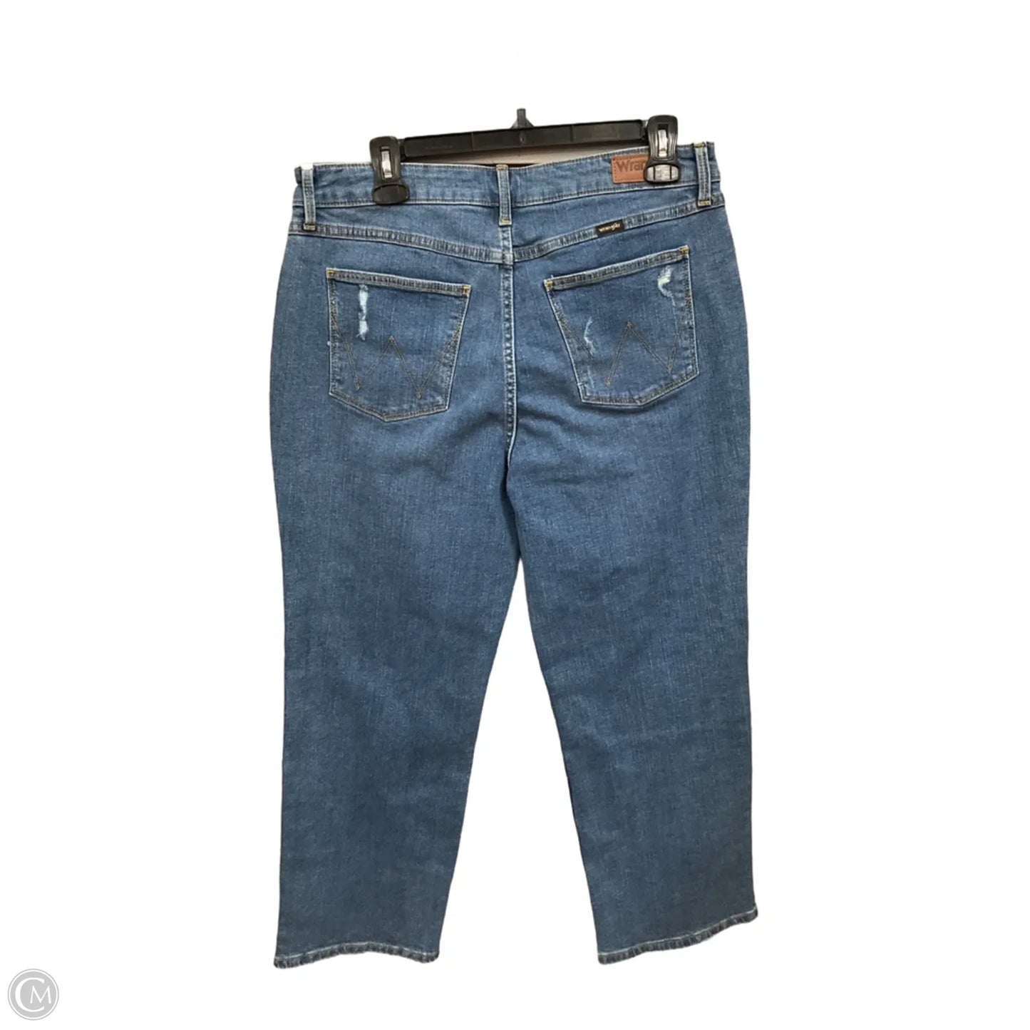 Jeans Cropped By Wrangler In Blue Denim, Size: 12