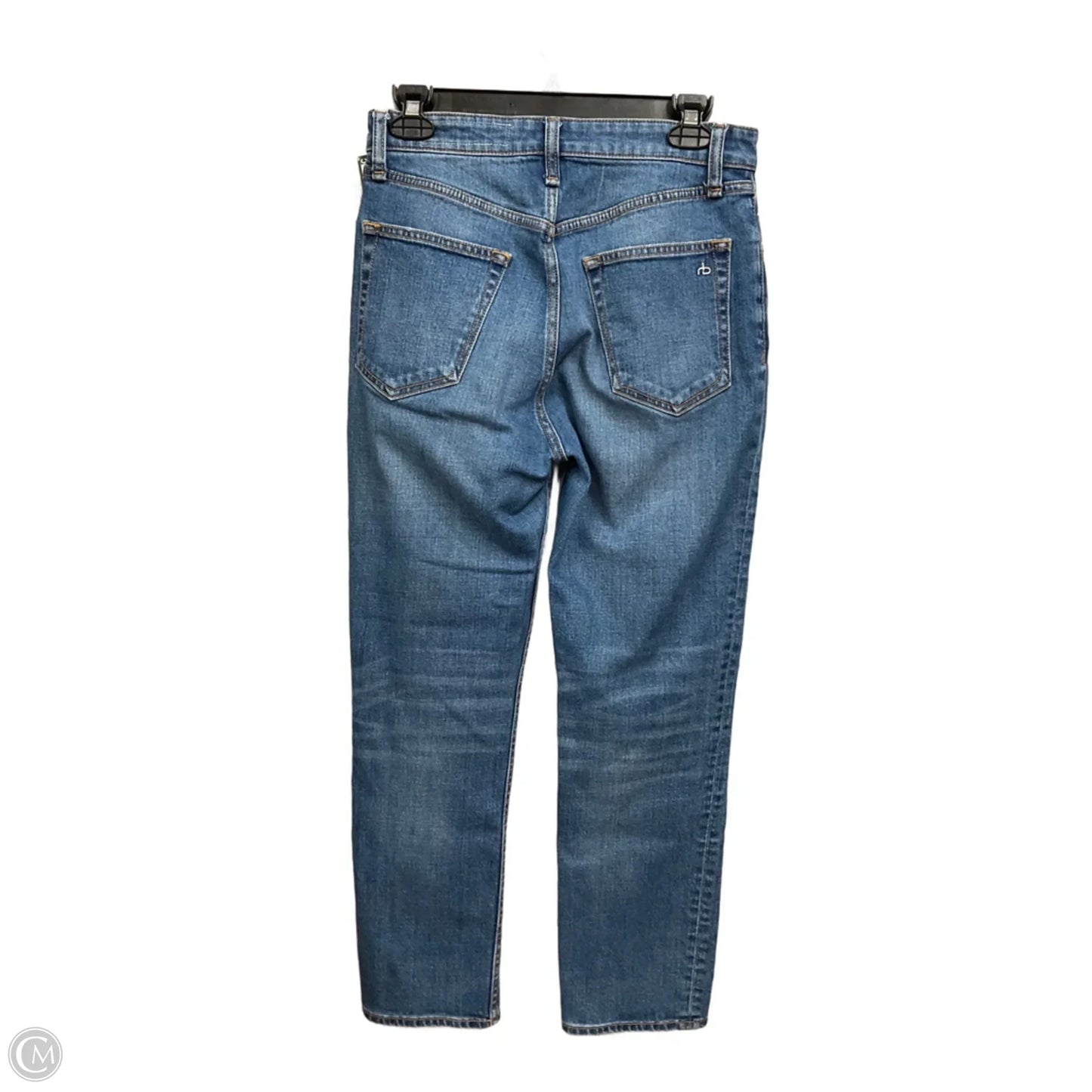 Jeans Straight By Rag And Bone In Blue Denim, Size: 4