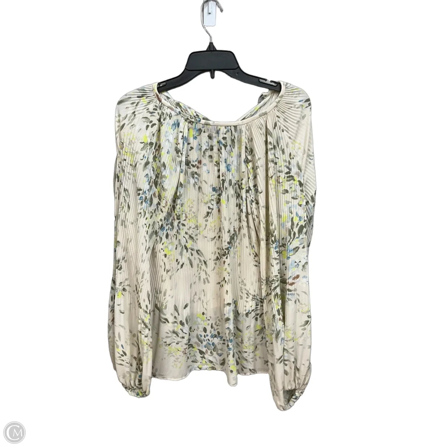 Top Long Sleeve By White House Black Market In Floral Print, Size: S
