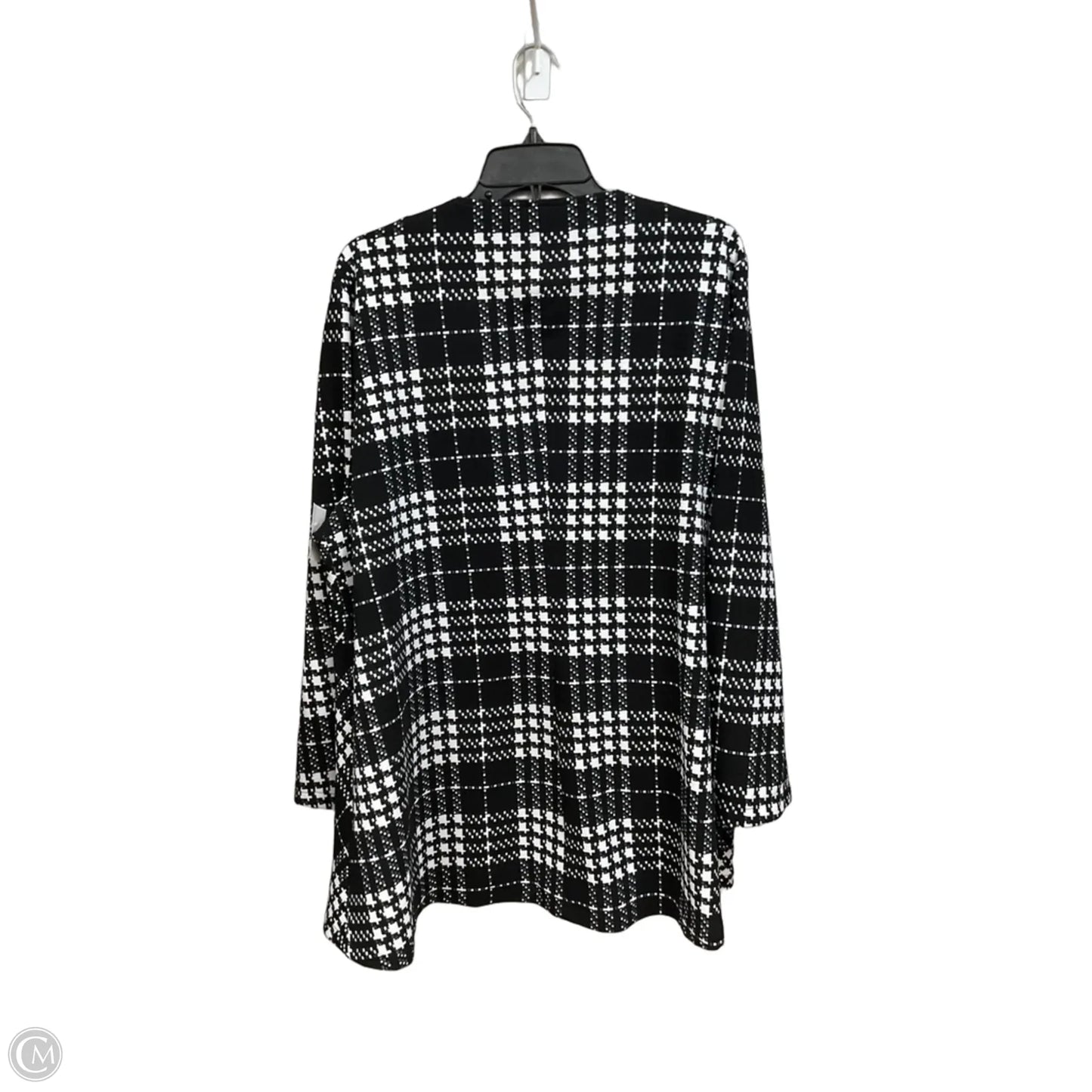 Cardigan By Bloomchic In Black & White, Size: 1x