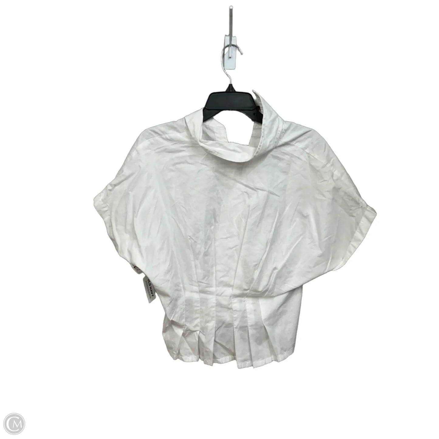 Blouse Short Sleeve By Old Navy In White, Size: M