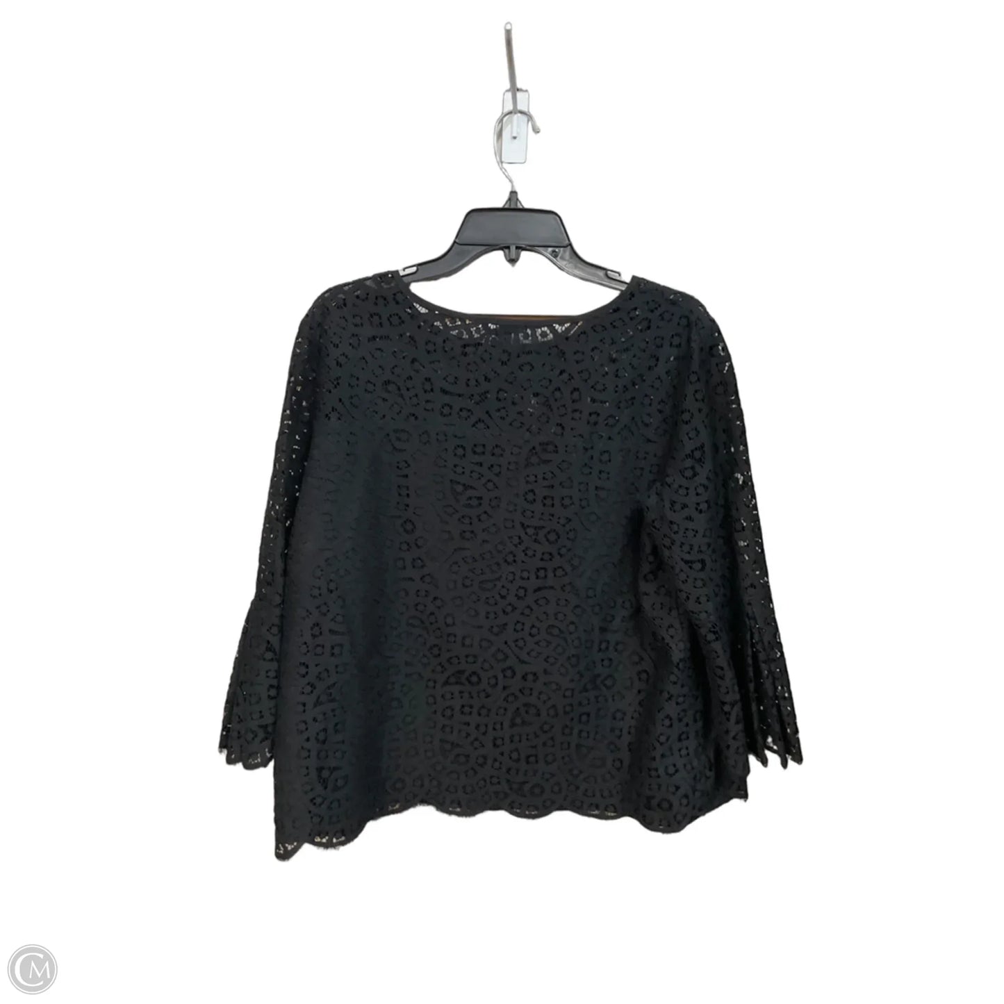 Top 3/4 Sleeve By Gap In Black, Size: L
