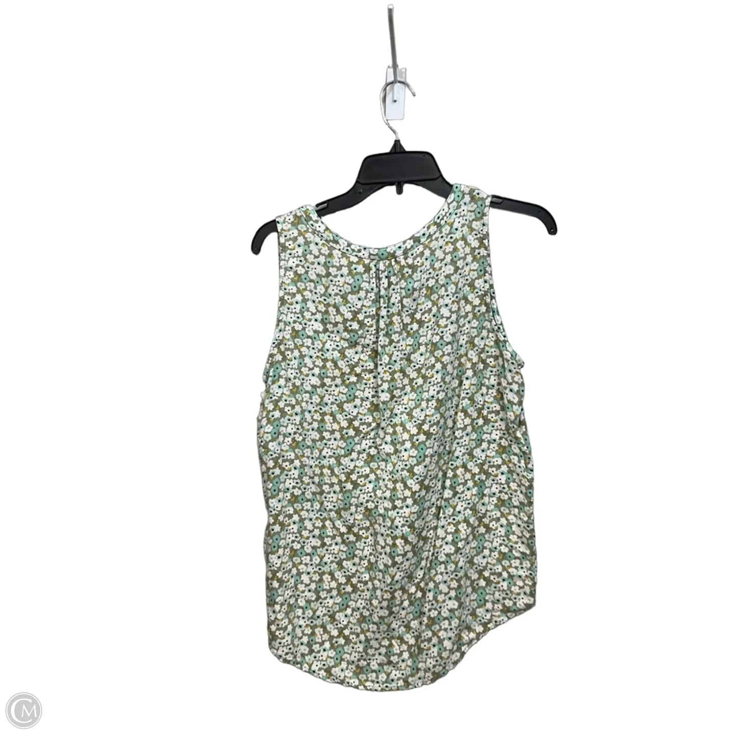 Top Sleeveless By Croft And Barrow In Floral Print, Size: M