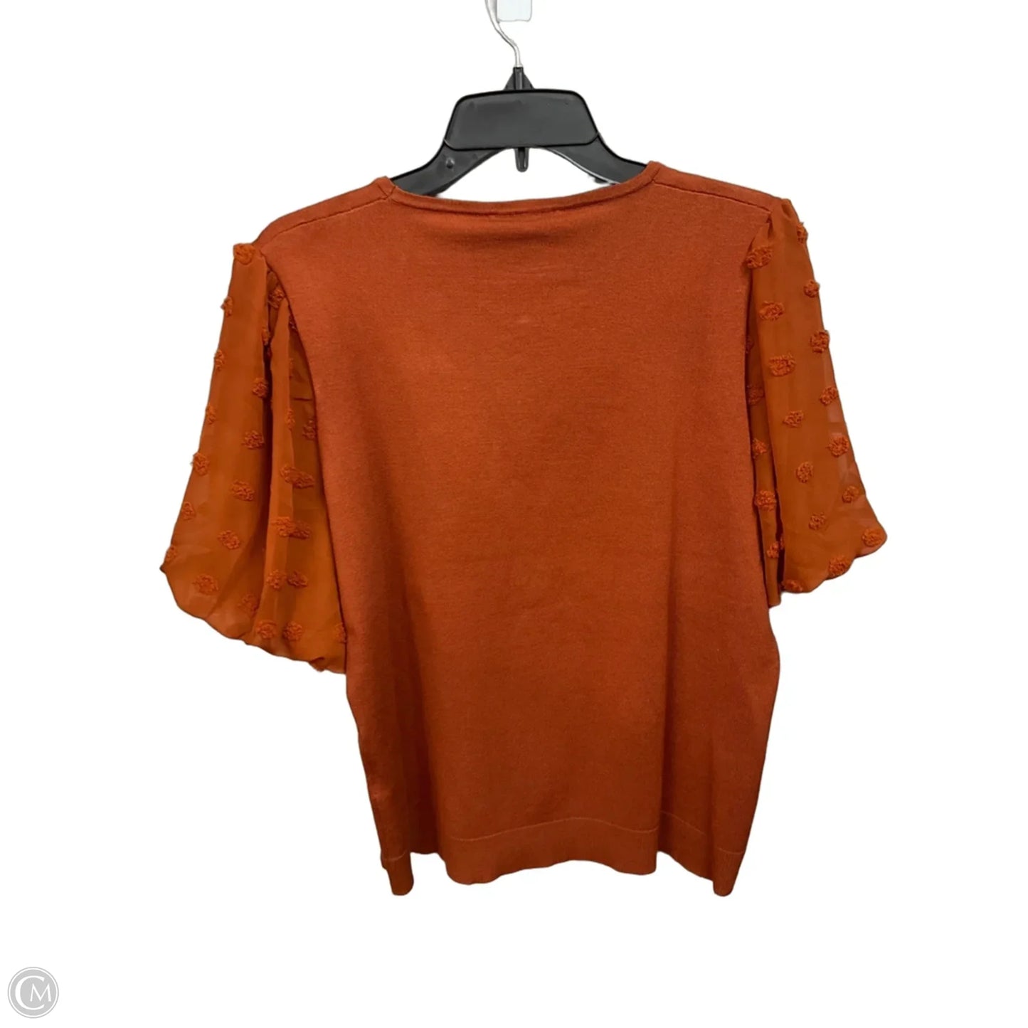 Top Short Sleeve By Adrianna Papell In Orange, Size: L