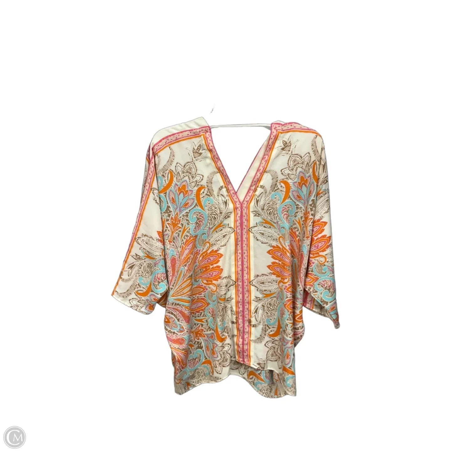 Top 3/4 Sleeve By Rose And Olive In Floral Print, Size: M