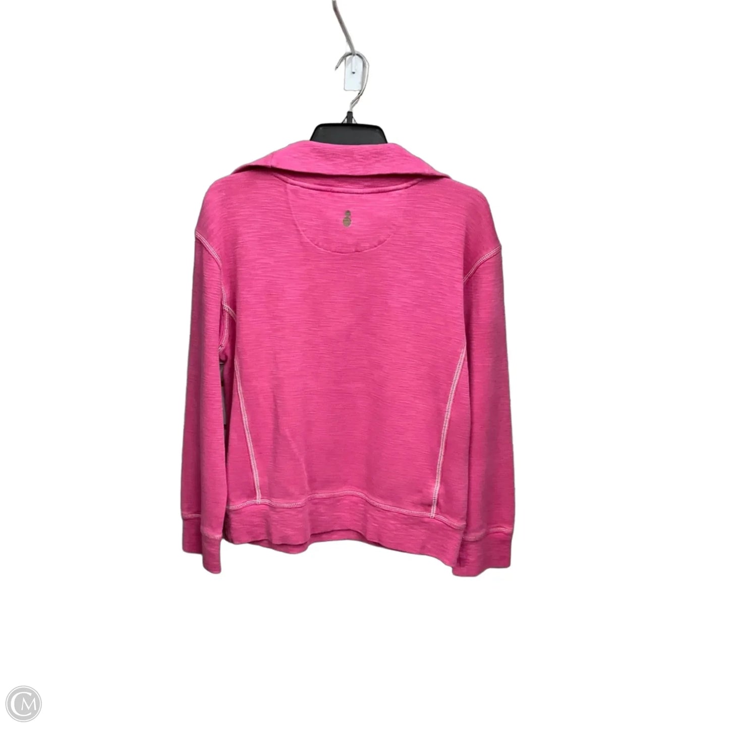 Athletic Top Long Sleeve Collar By Tommy Bahama In Pink, Size: M