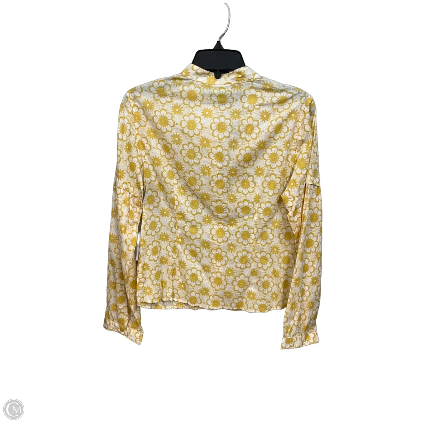 Blouse Long Sleeve By Clothes Mentor In Floral Print, Size: M