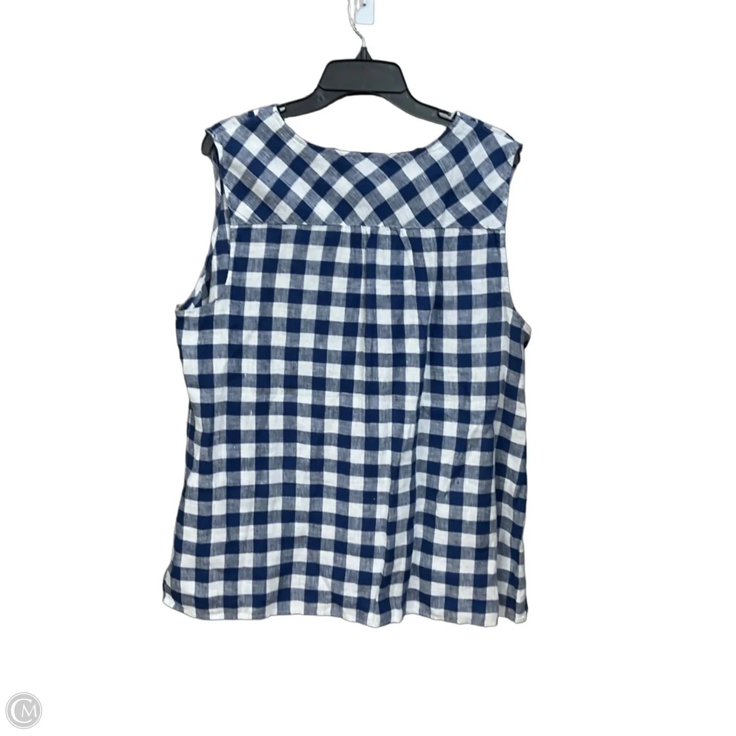 Top Sleeveless By Talbots In Checkered Pattern, Size: Xl