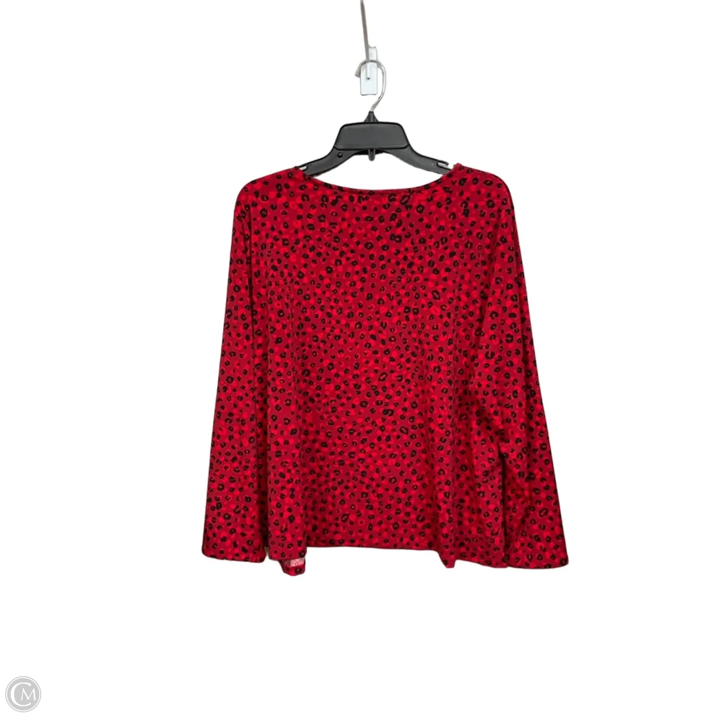 Top Long Sleeve By Alfani In Animal Print, Size: 1x