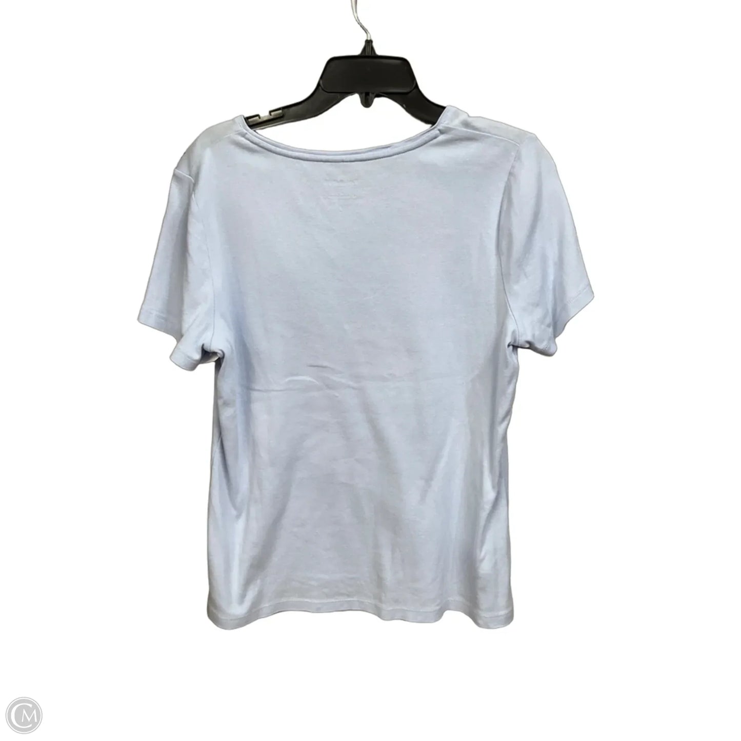 Top Short Sleeve Basic By Talbots In Blue, Size: L