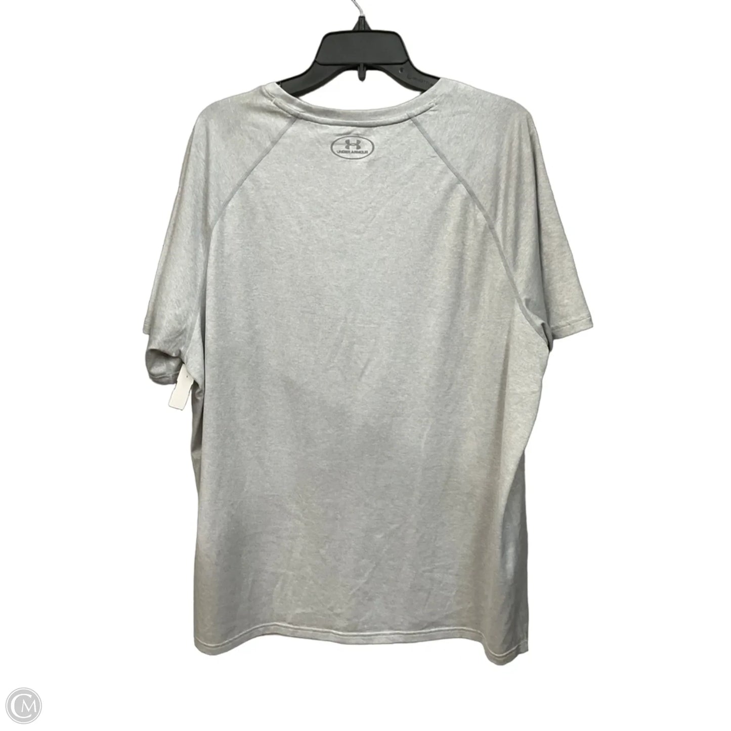 Athletic Top Short Sleeve By Under Armour In Grey, Size: 2x