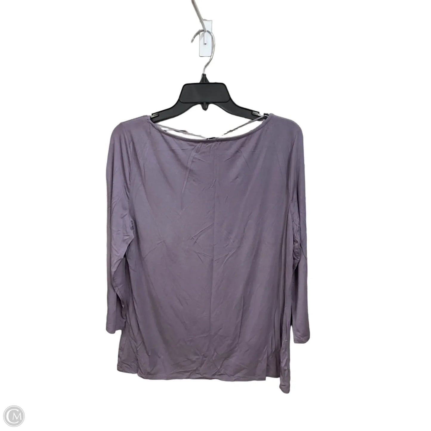 Top 3/4 Sleeve Basic By Cable And Gauge In Purple, Size: Xl