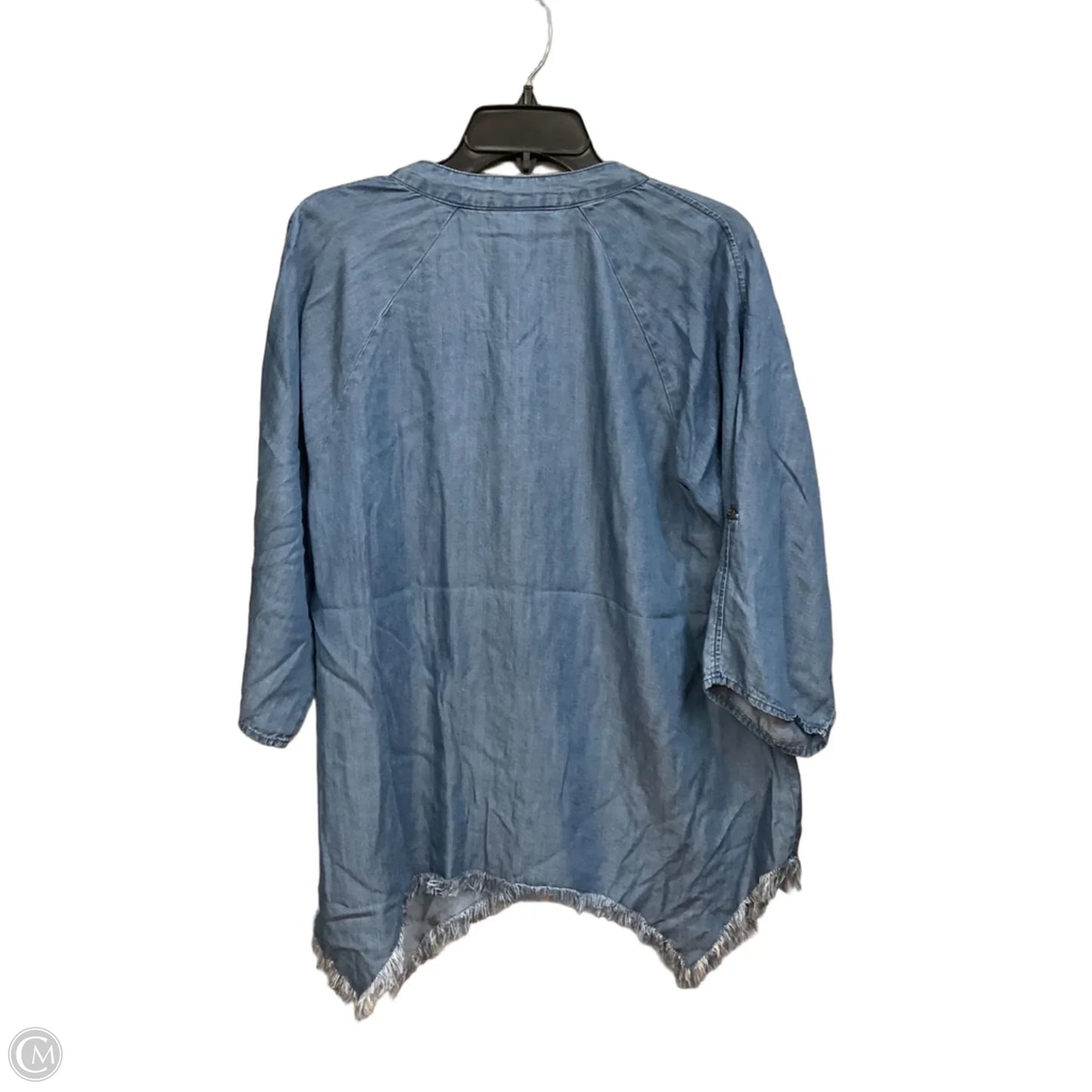 Top 3/4 Sleeve By Hester & Orchard In Blue Denim, Size: M