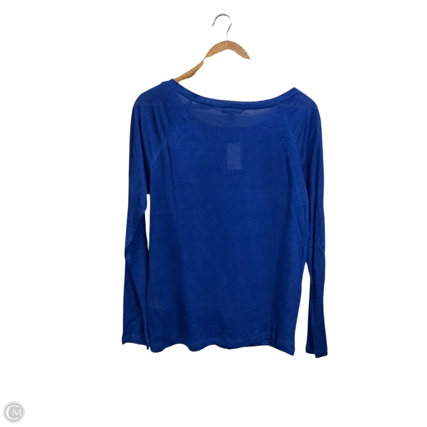 Top Long Sleeve By Banana Republic In Blue, Size: M