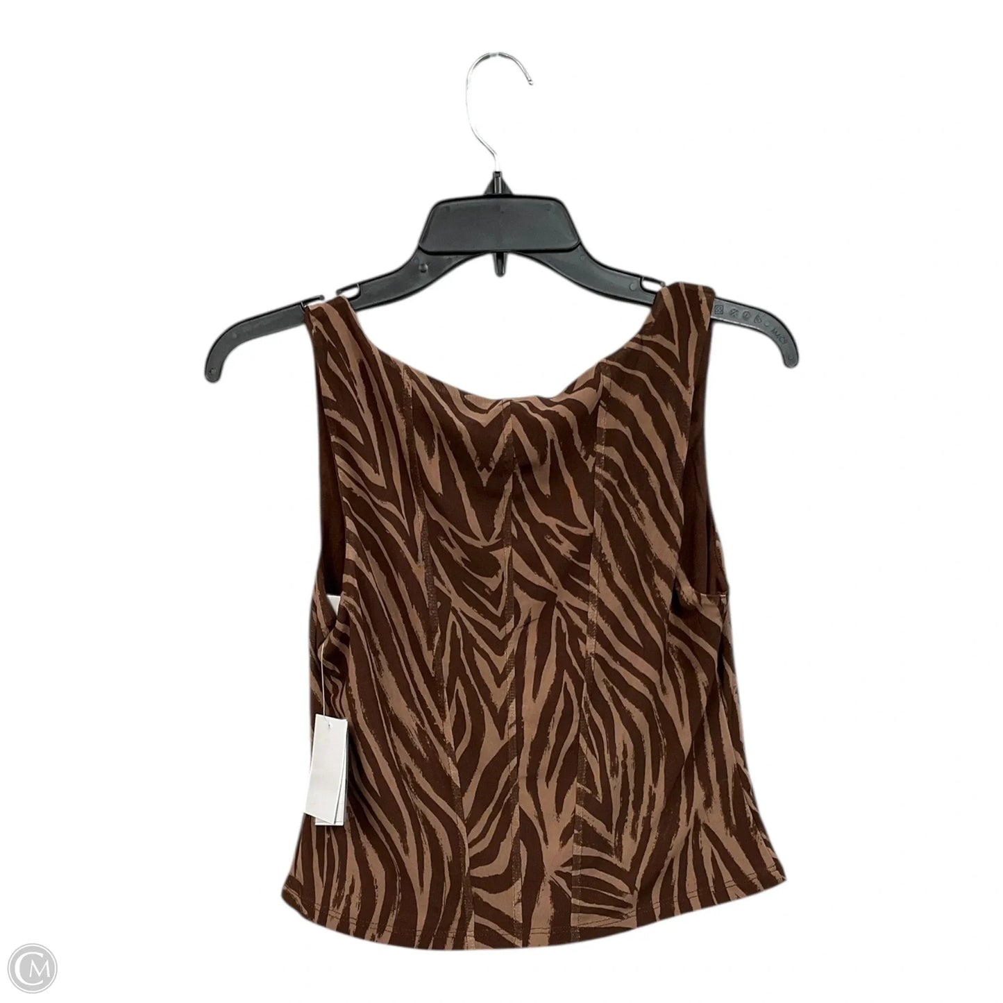 Top Sleeveless By Clothes Mentor In Zebra Print, Size: M