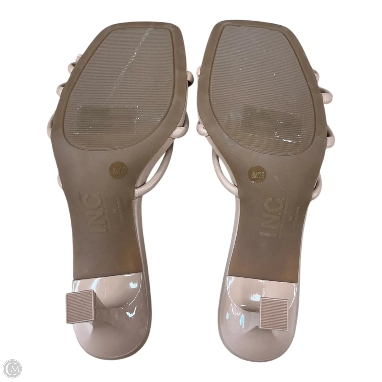 Sandals Heels Kitten By Inc In Tan, Size: 8