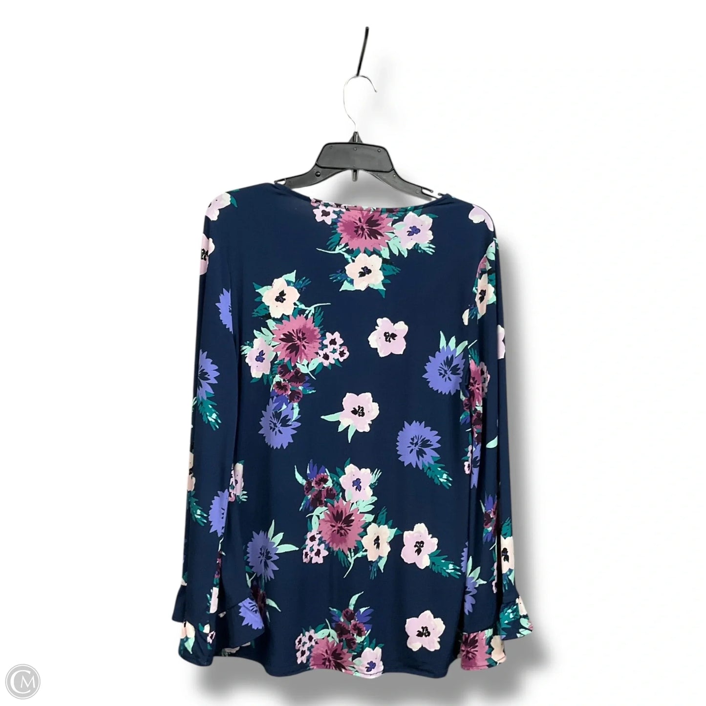 Top Long Sleeve By Style And Company In Floral Print, Size: M