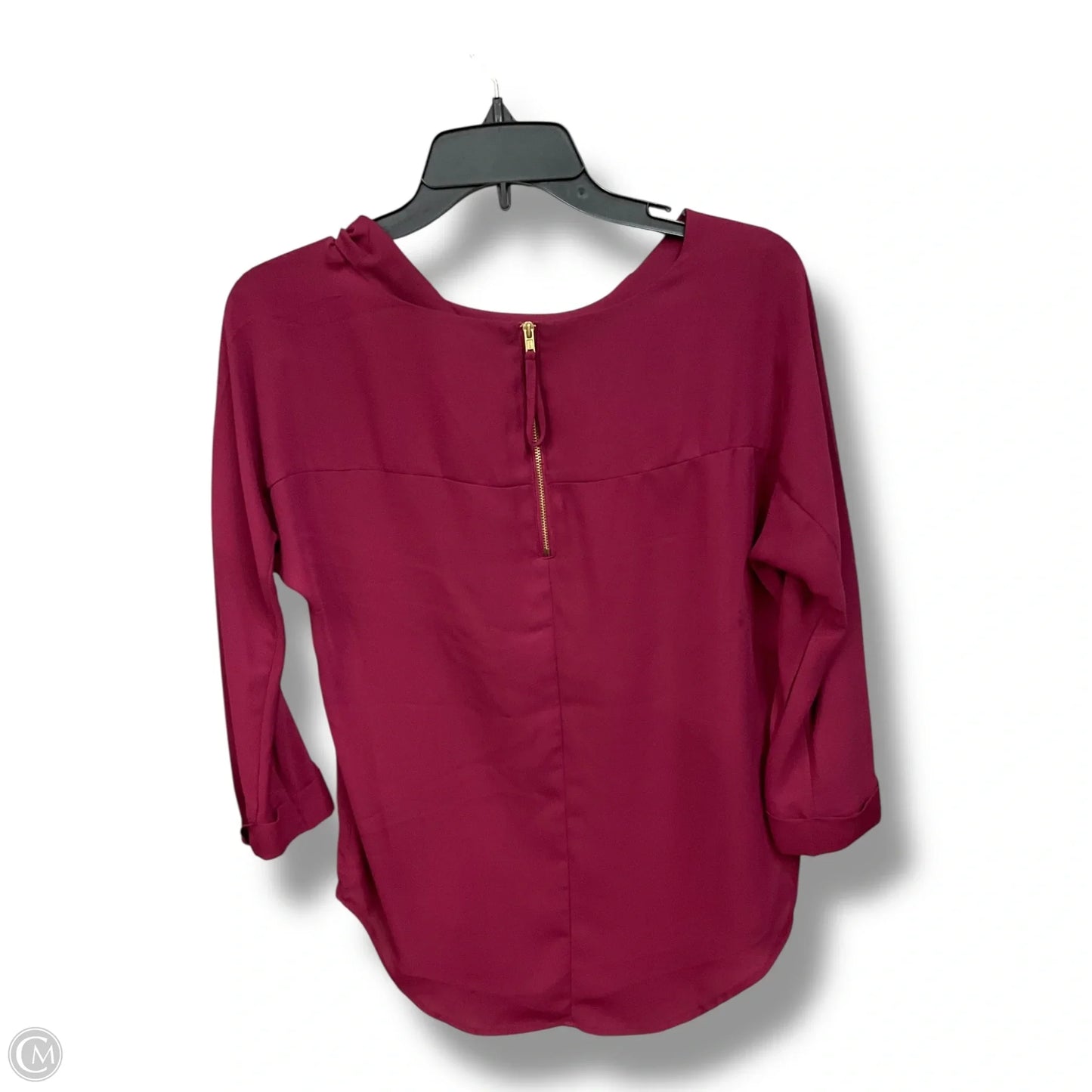 Top Long Sleeve By Apt 9 In Maroon, Size: Xs