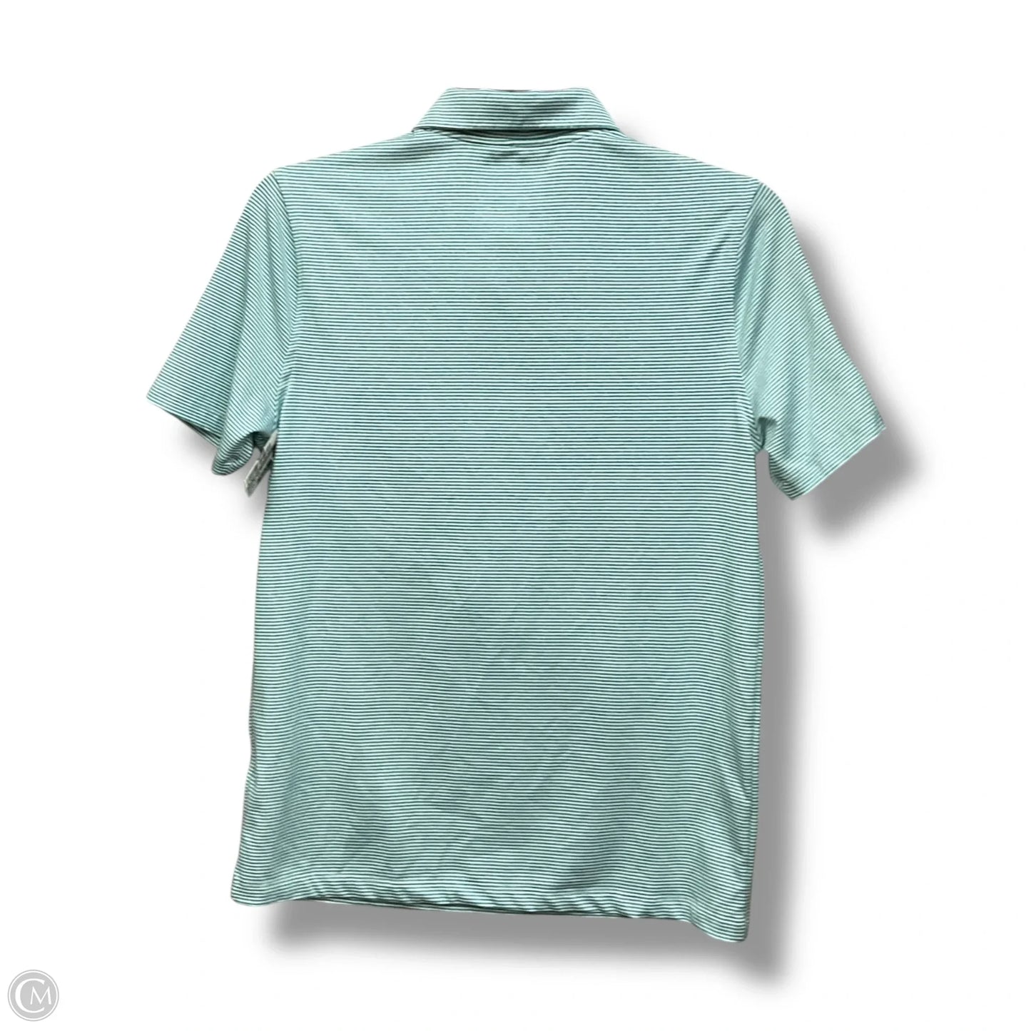 Athletic Top Short Sleeve By Nike Apparel In Striped Pattern, Size: L