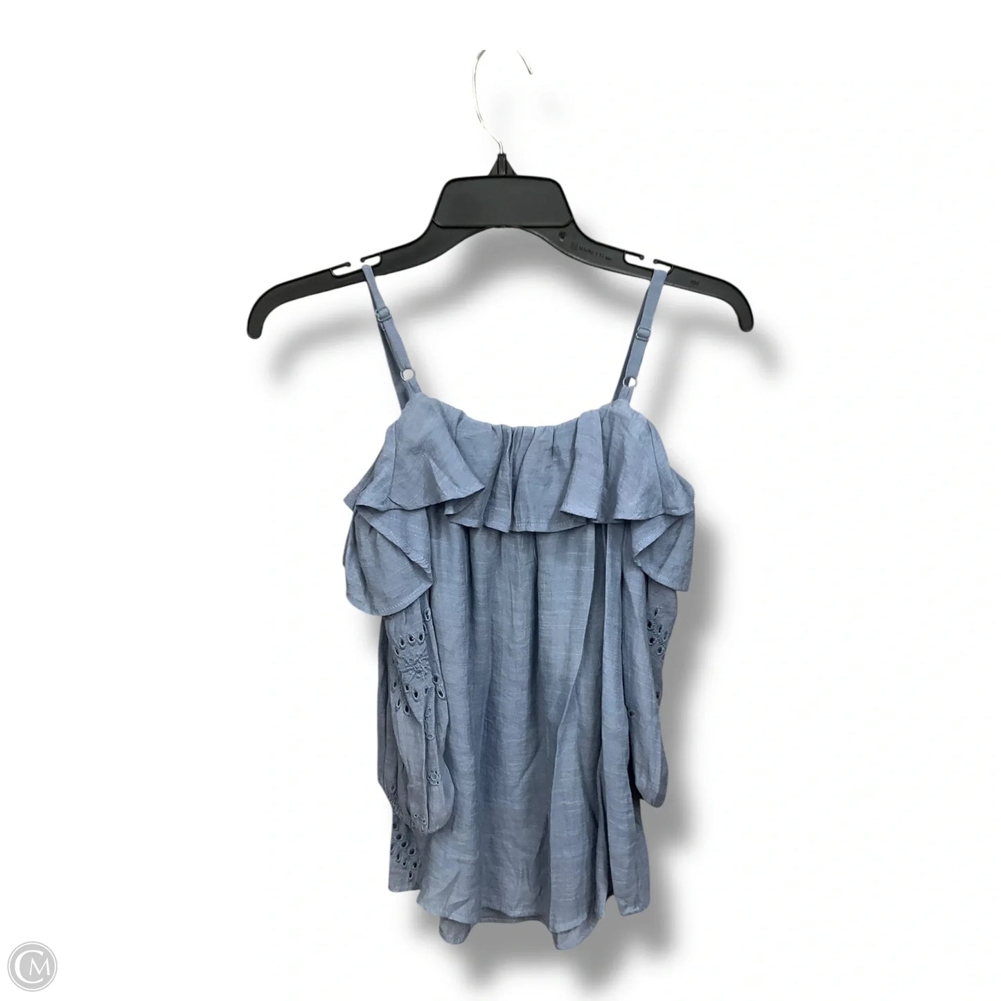 Top 3/4 Sleeve By Simply Styled In Blue, Size: S