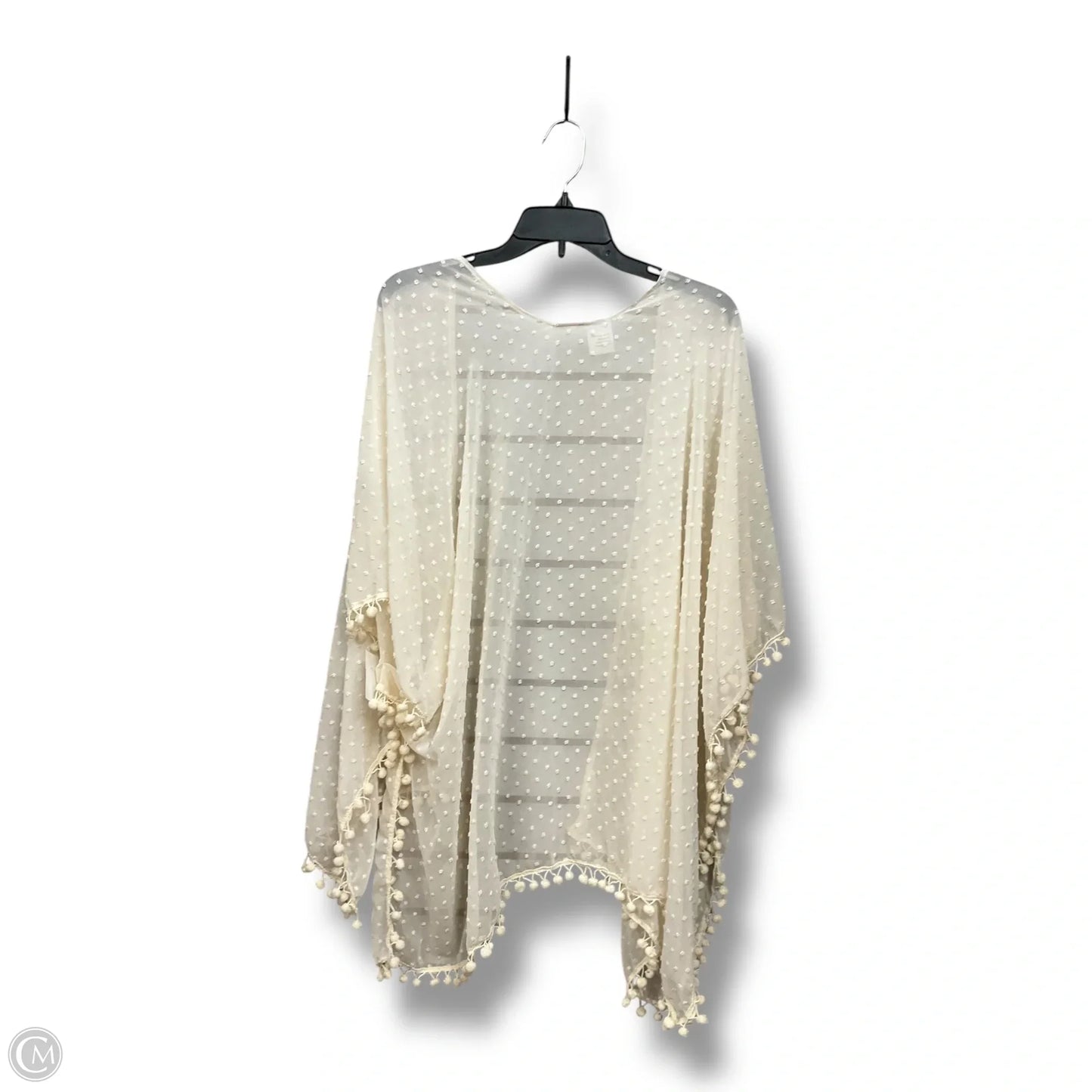 Kimono By Clothes Mentor In Cream, Size: Osfm