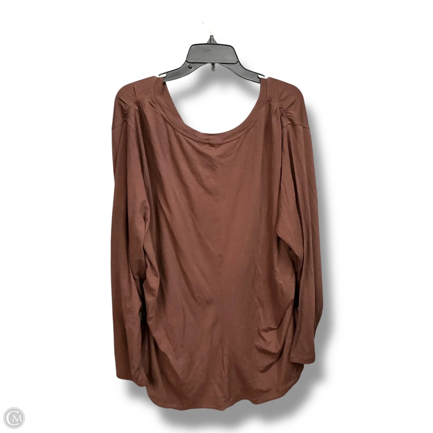Athletic Top Long Sleeve Crewneck By Athleta In Brown, Size: 3x