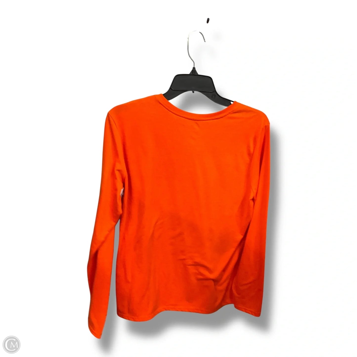 Athletic Top Long Sleeve Crewneck By Gildan In Orange, Size: L