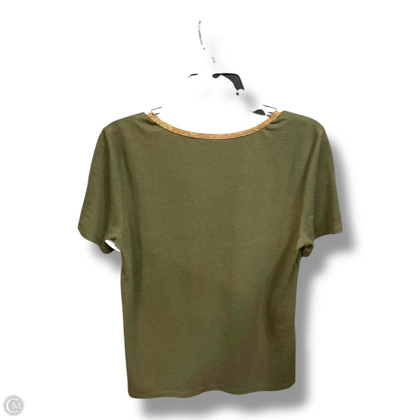 Top Short Sleeve By Talbots In Green, Size: M