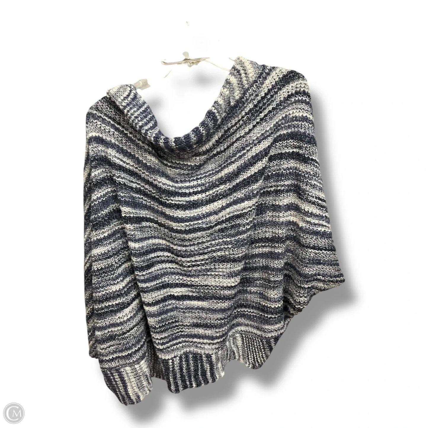 Shawl By Chicos In Blue & White, Size: Osfm