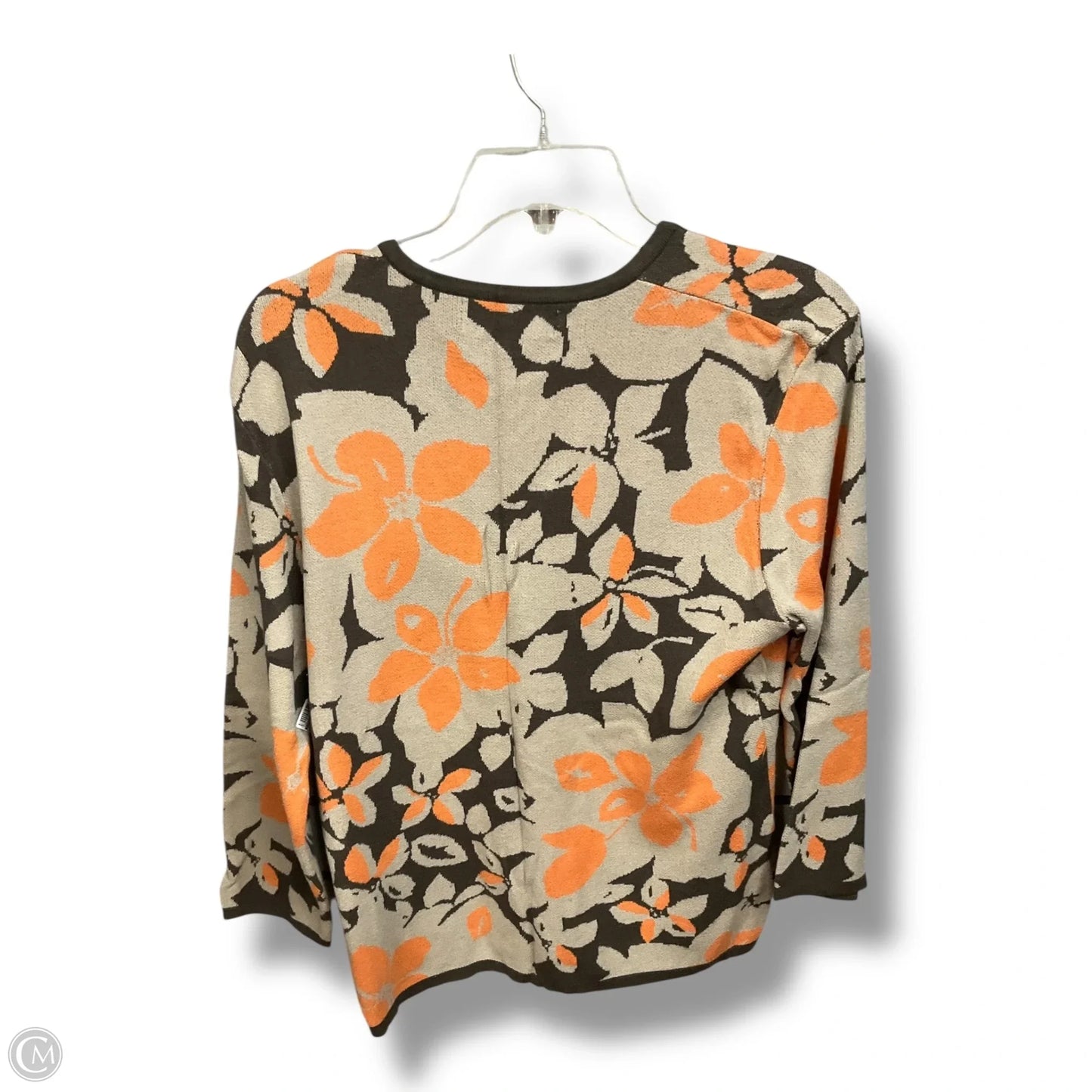 Cardigan By Jones New York In Floral Print, Size: L