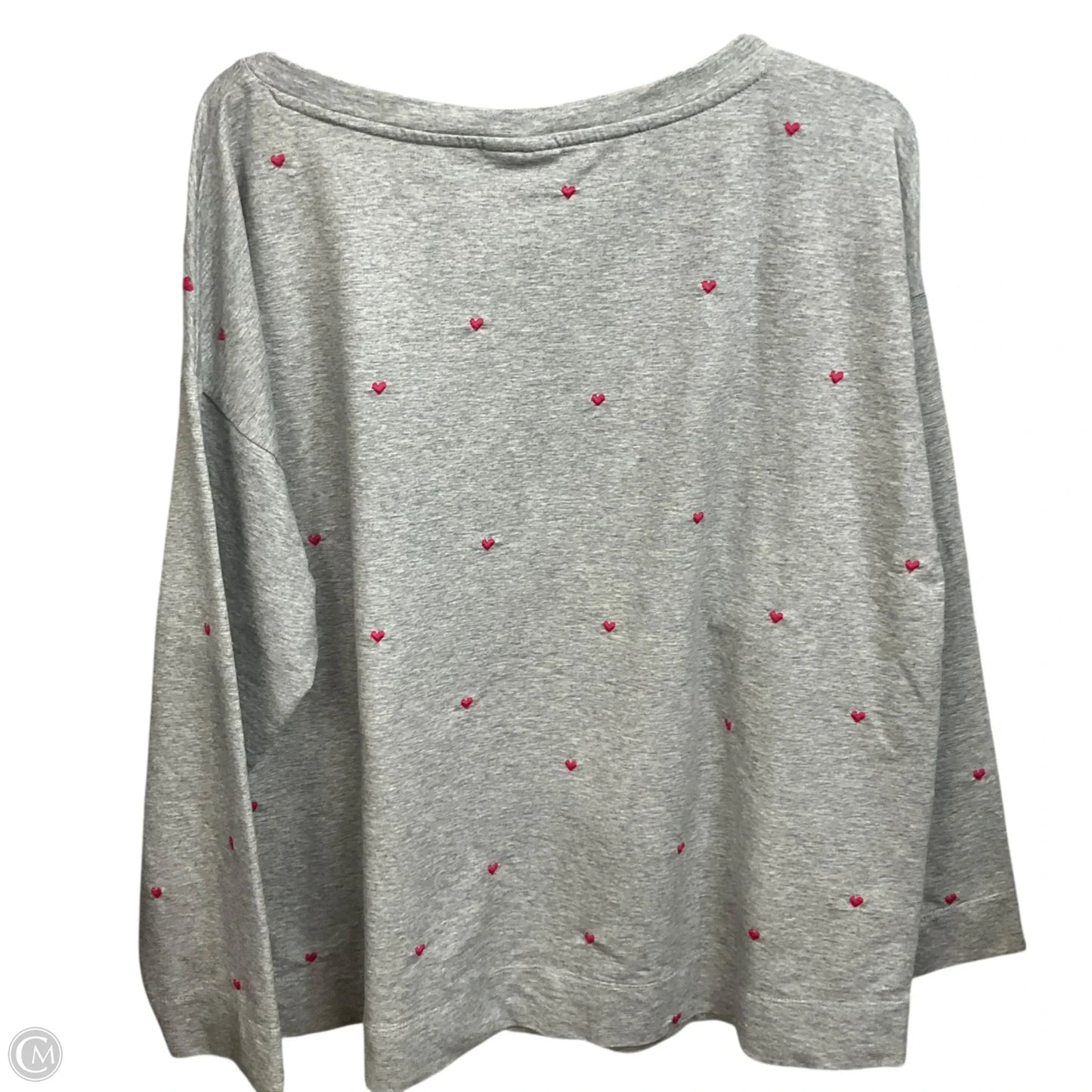 Top Long Sleeve Basic By J. Jill In Grey & Pink, Size: Xl
