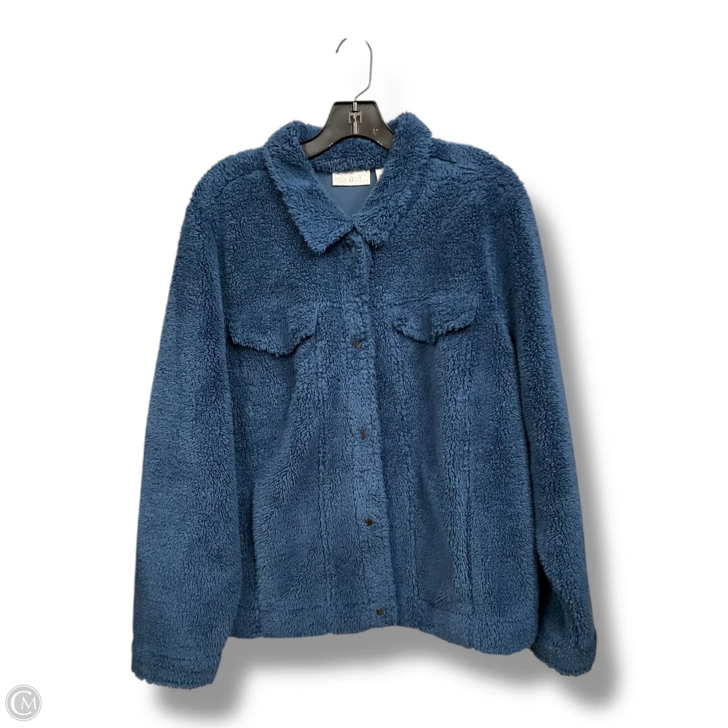 Jacket Faux Fur & Sherpa By Belle By Kim Gravel In Blue, Size: Xl