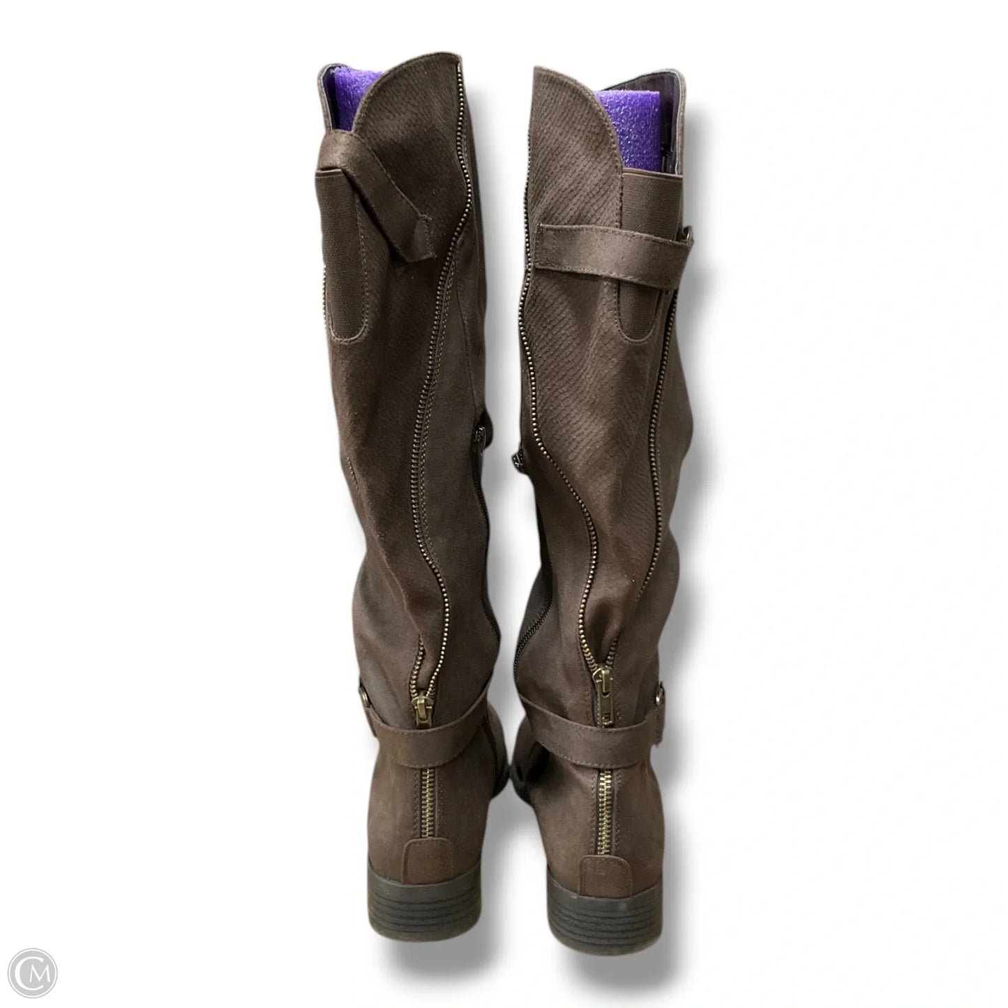 Boots Mid-calf Heels By White Mountain In Brown, Size: 8.5