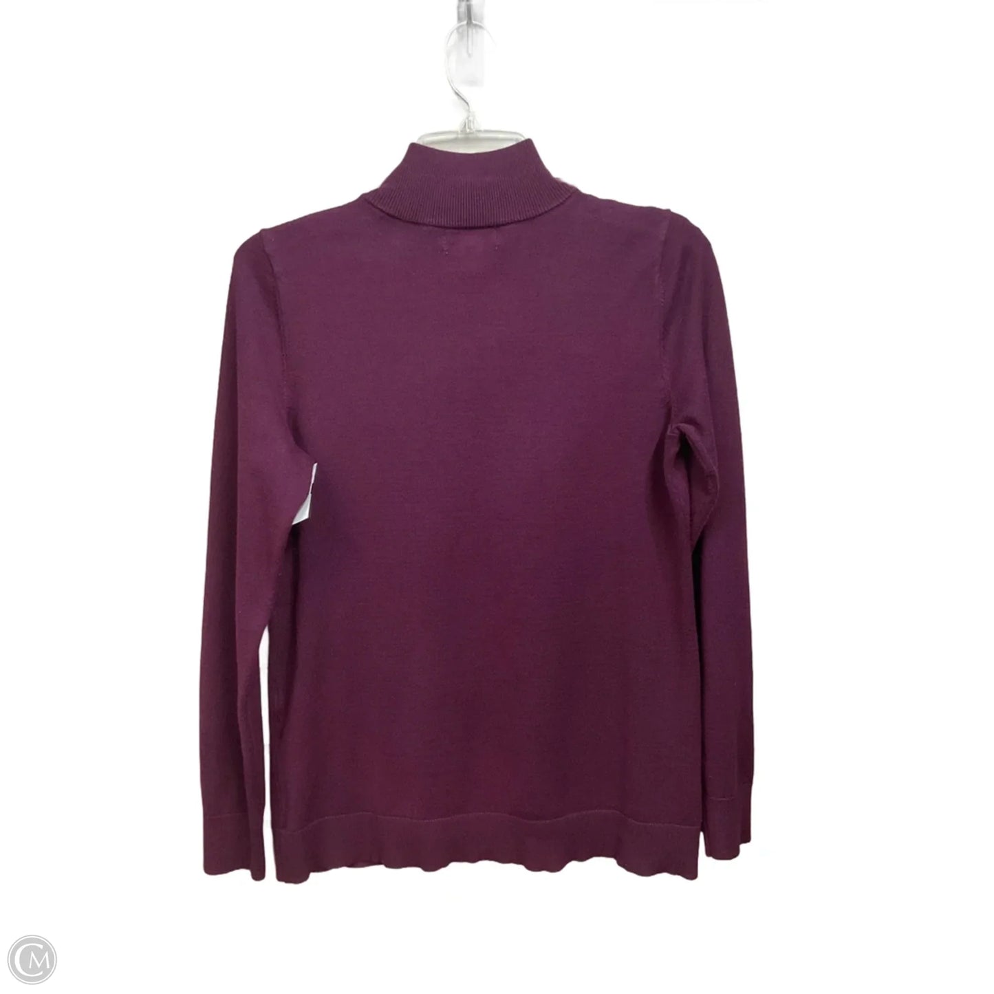 Top Long Sleeve Basic By Calvin Klein In Purple, Size: S
