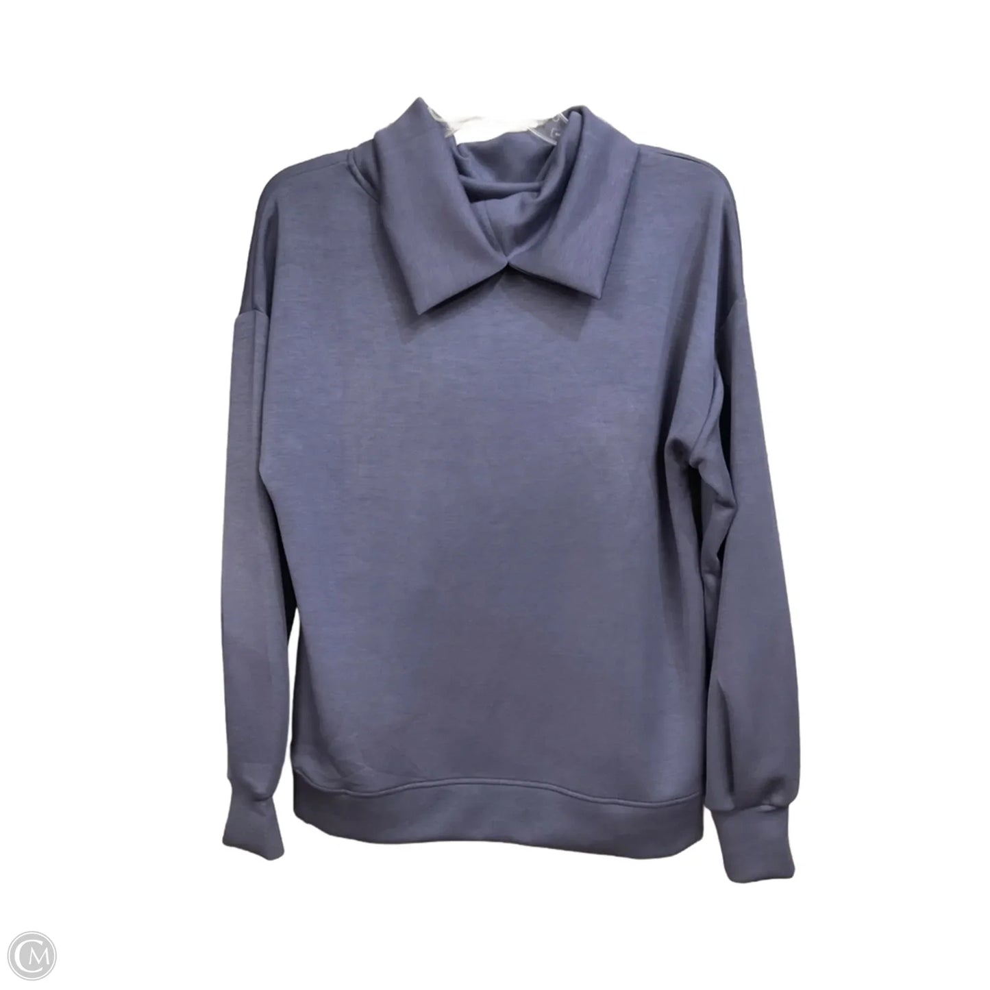 Athletic Top Long Sleeve Collar By Zero Xposure In Blue, Size: S