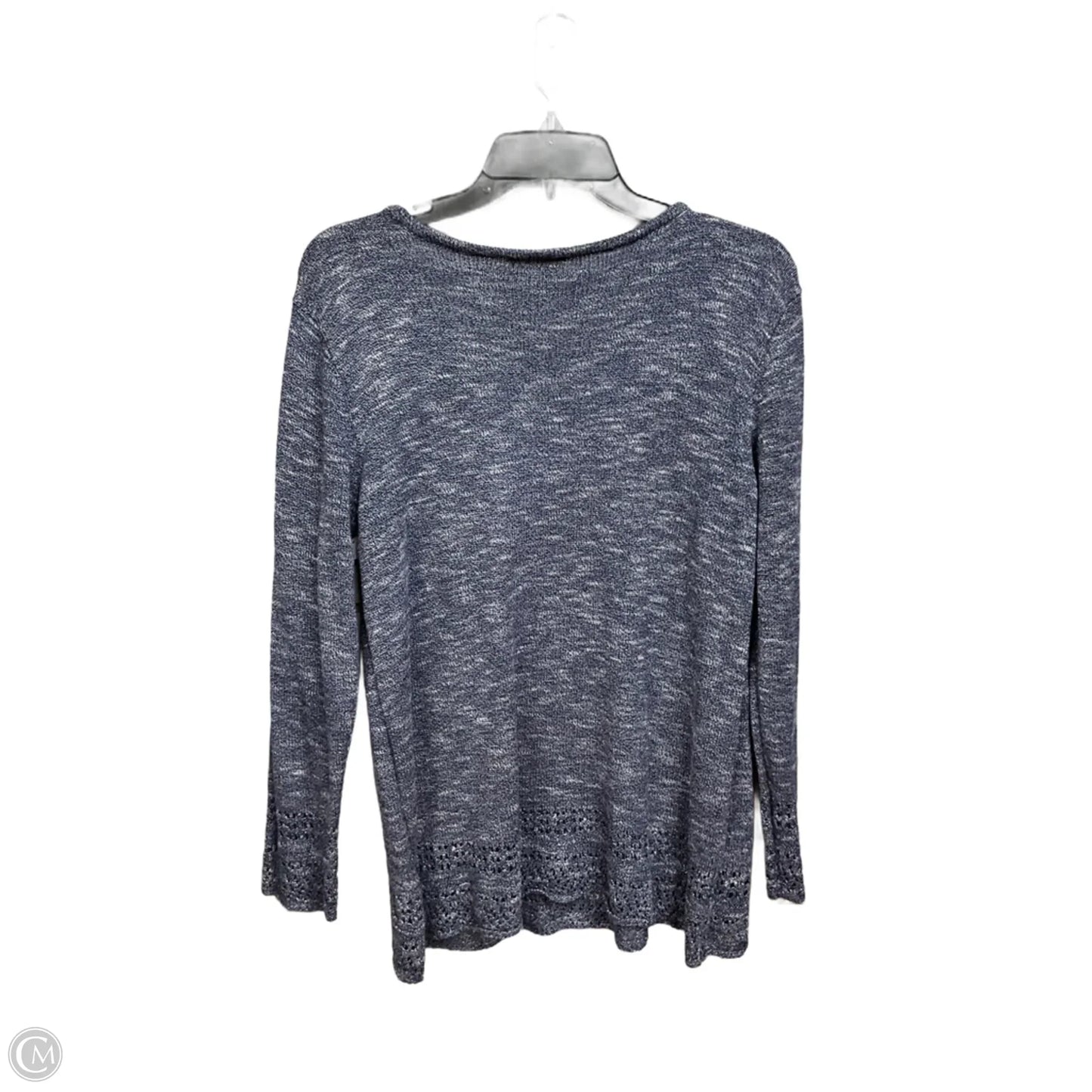 Top Long Sleeve Basic By Style And Company In Blue & White, Size: Xlp