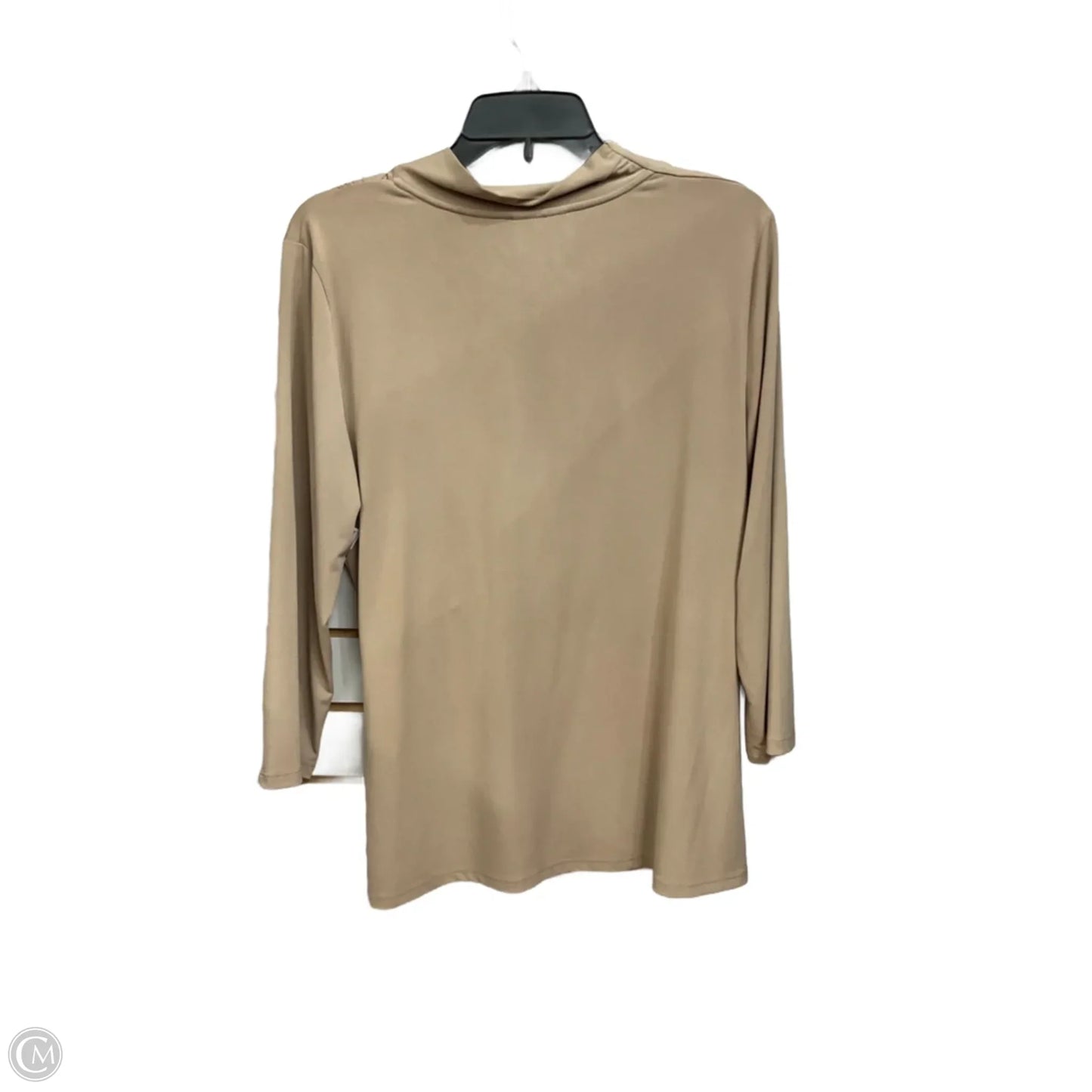 Top Long Sleeve By Charter Club In Tan, Size: L