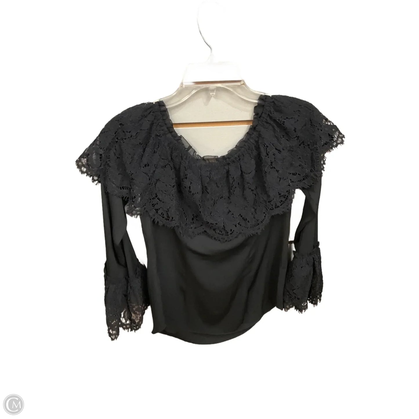 Top Long Sleeve By White House Black Market In Black, Size: Xs