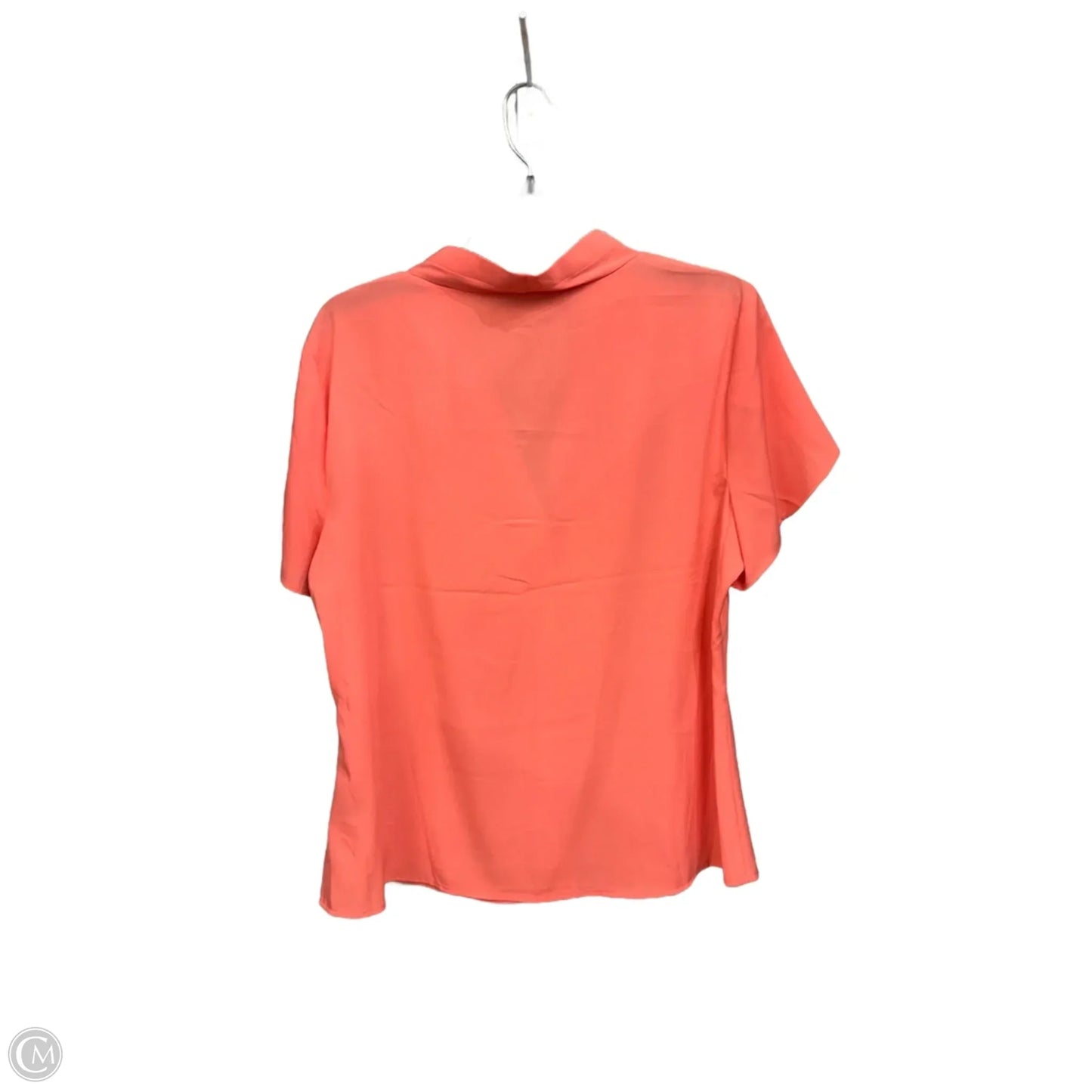 Blouse Short Sleeve By Calvin Klein In Coral, Size: Xl