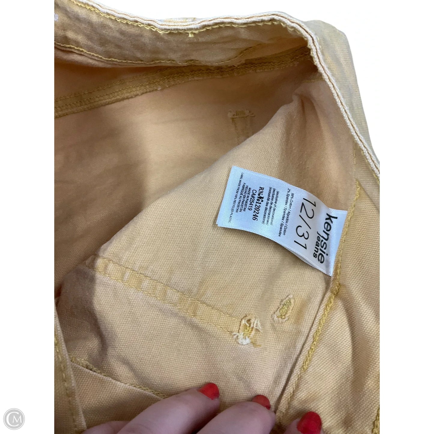 Pants Wide Leg By Kensie In Yellow, Size: 12