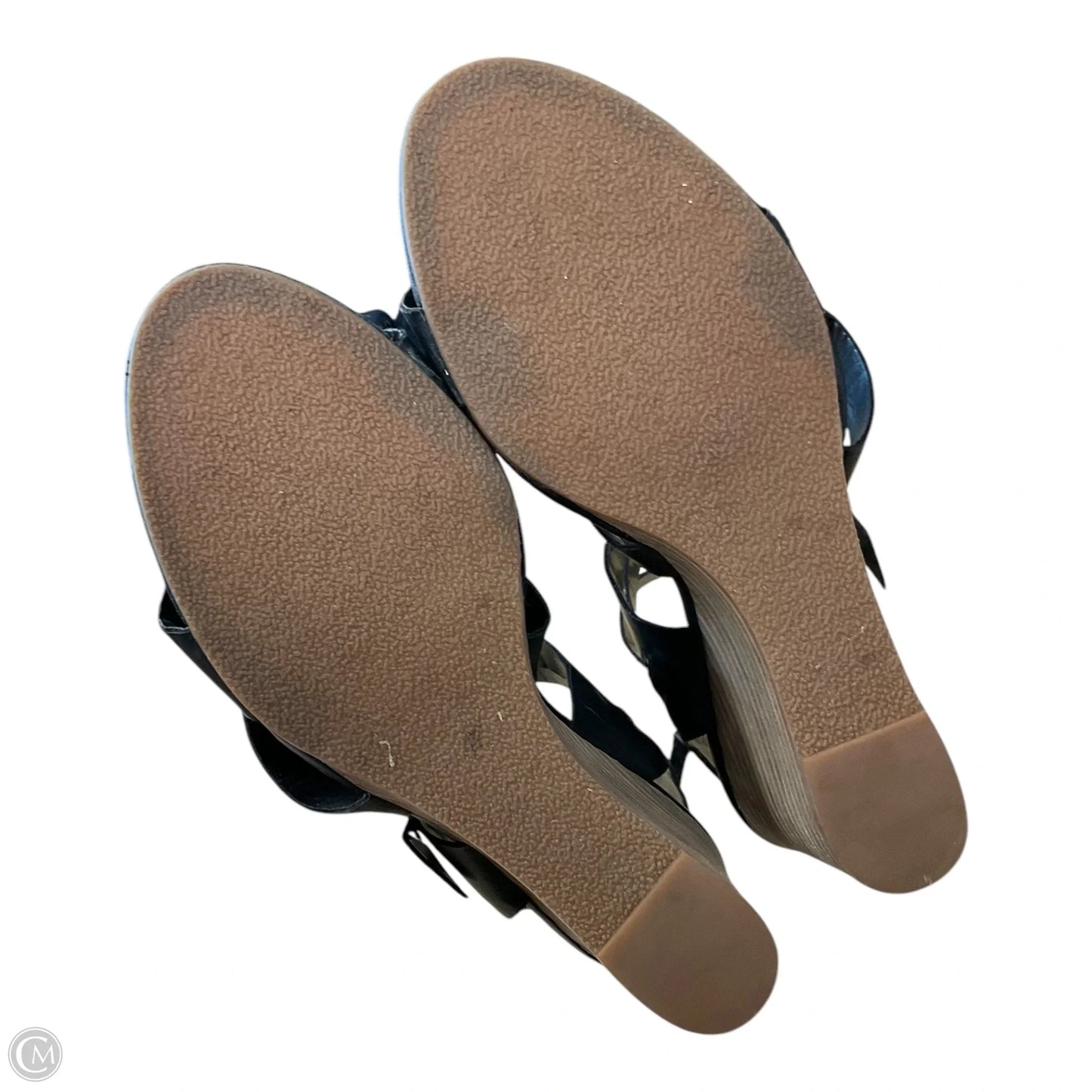 Sandals Heels Wedge By Crown Vintage In Black, Size: 11