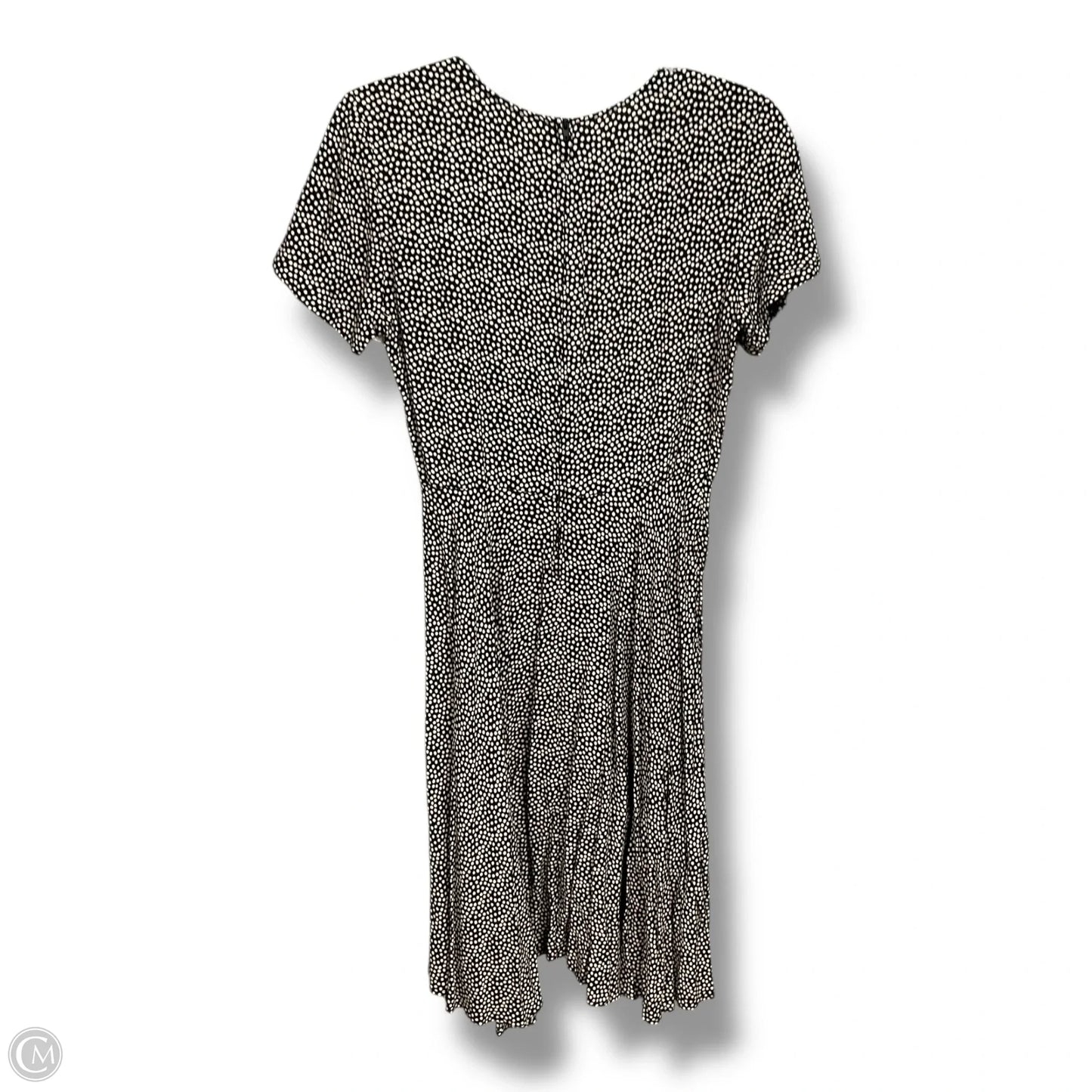 Dress Casual Midi By H&m In Black & Cream, Size: M