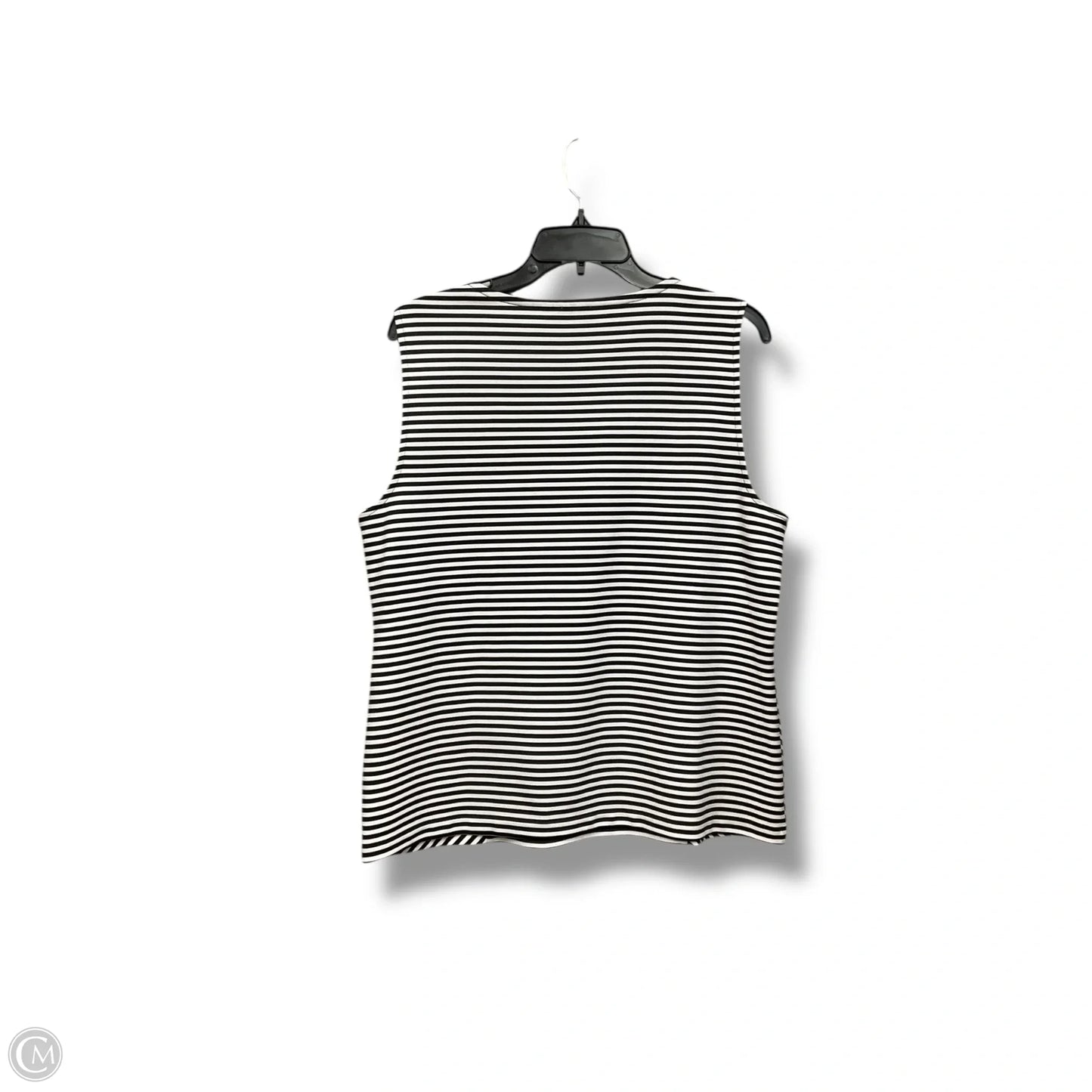 Top Sleeveless By Talbots In Striped Pattern, Size: L