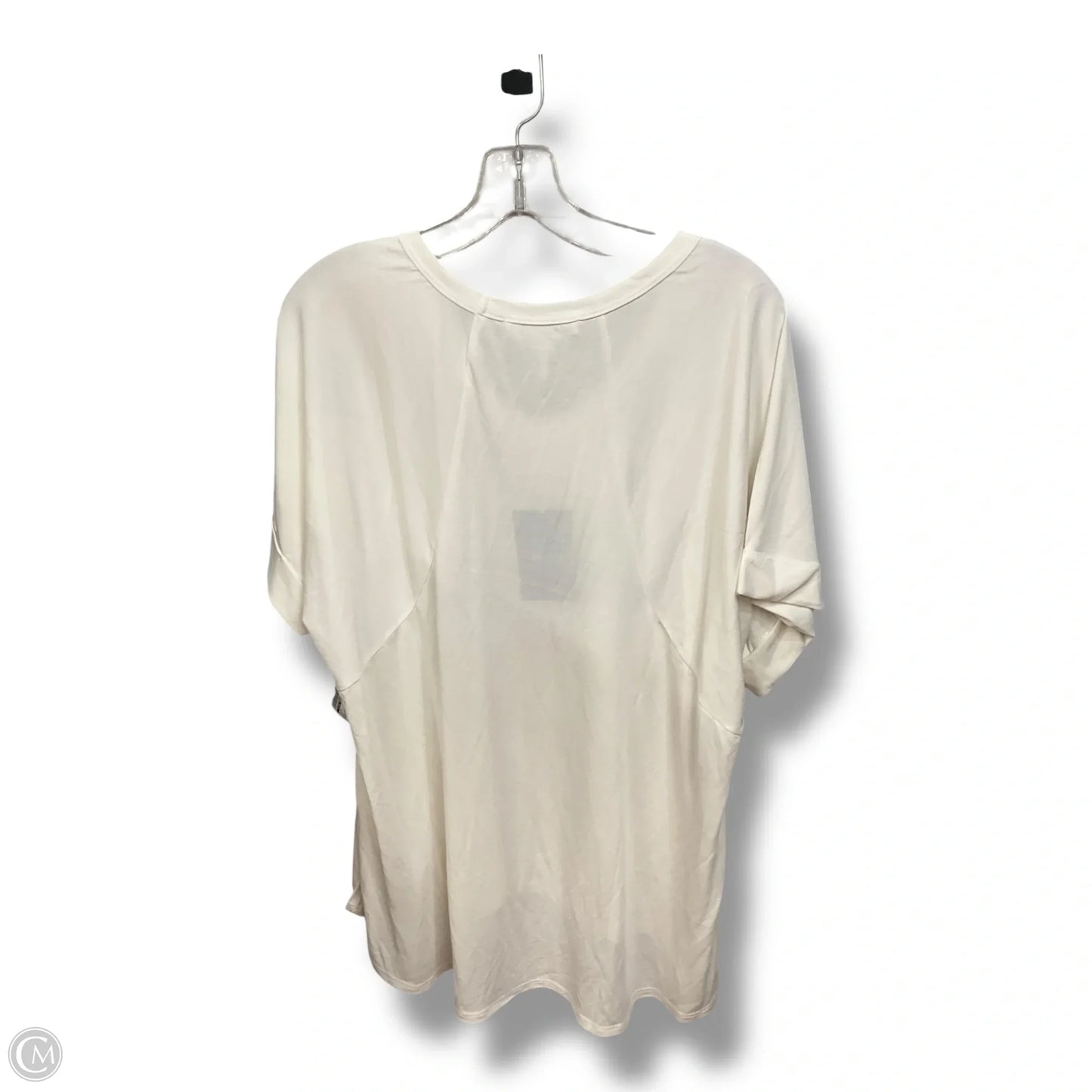 Top Short Sleeve By Clothes Mentor In Ivory, Size: Xl