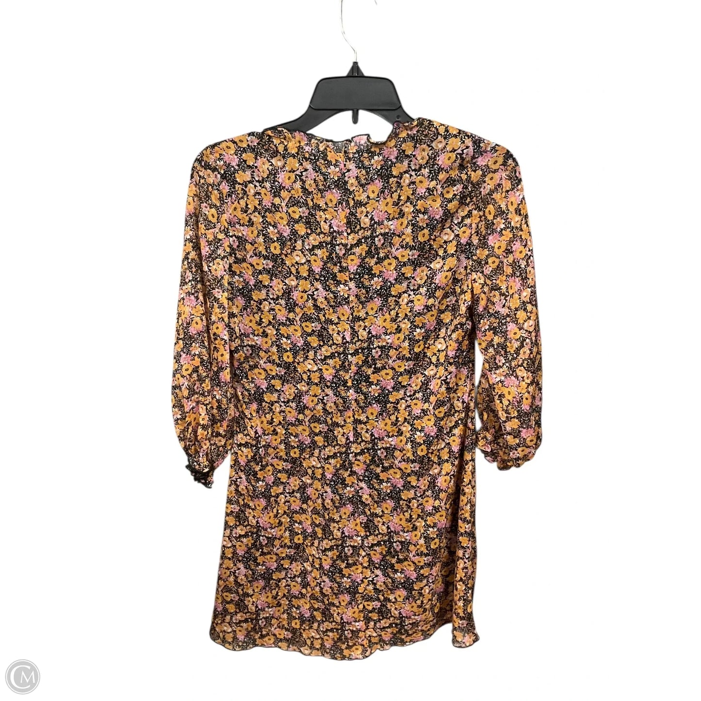 Tunic 3/4 Sleeve By Zara In Floral Print, Size: Xs