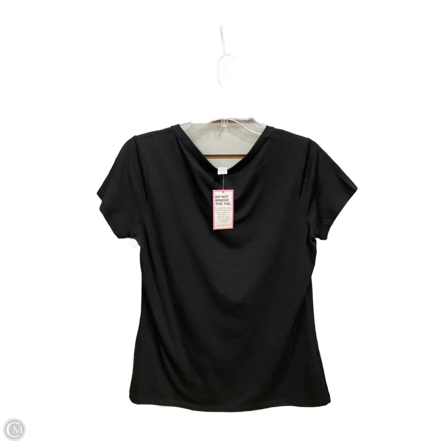 Top Short Sleeve By Clothes Mentor In Black, Size: M